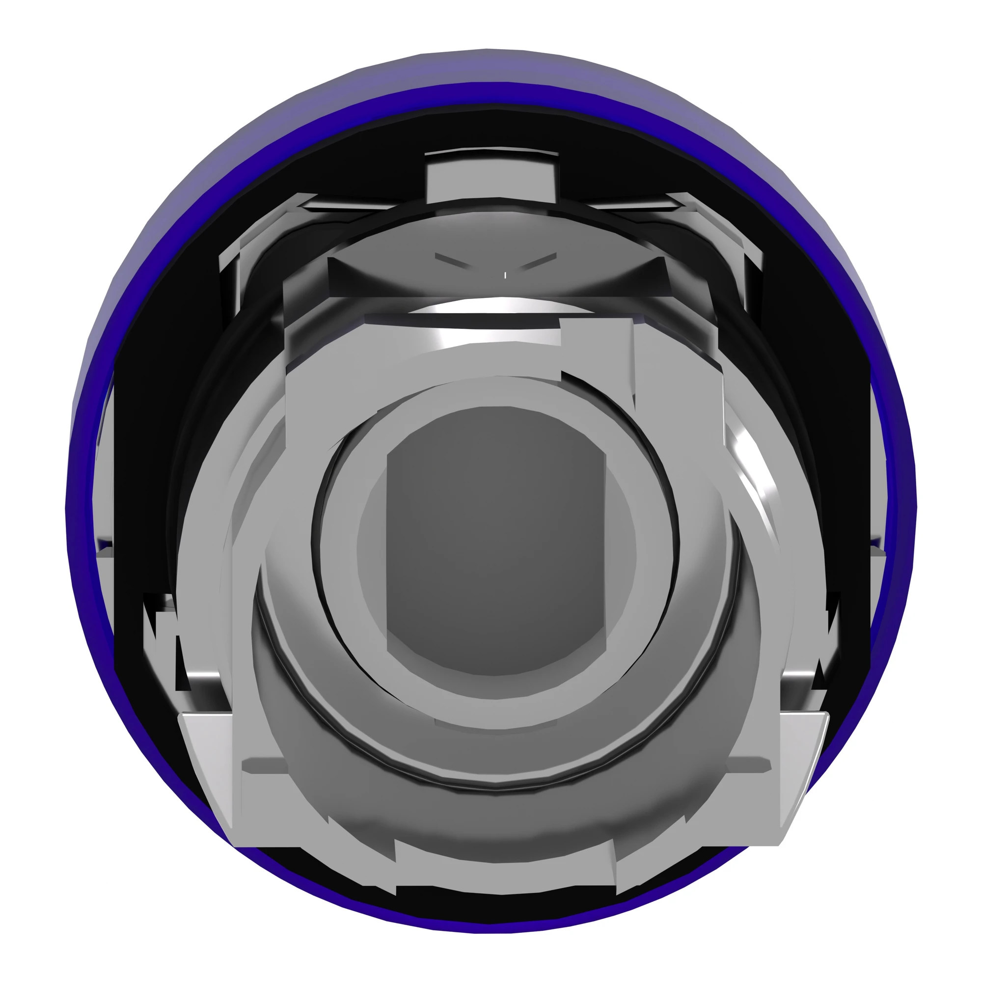 Schneider Electric ZB4BV063 Pilot light, Front element, Harmony XB4, Metal, 22mm, blue, for universal LED, smooth dome (img_002)