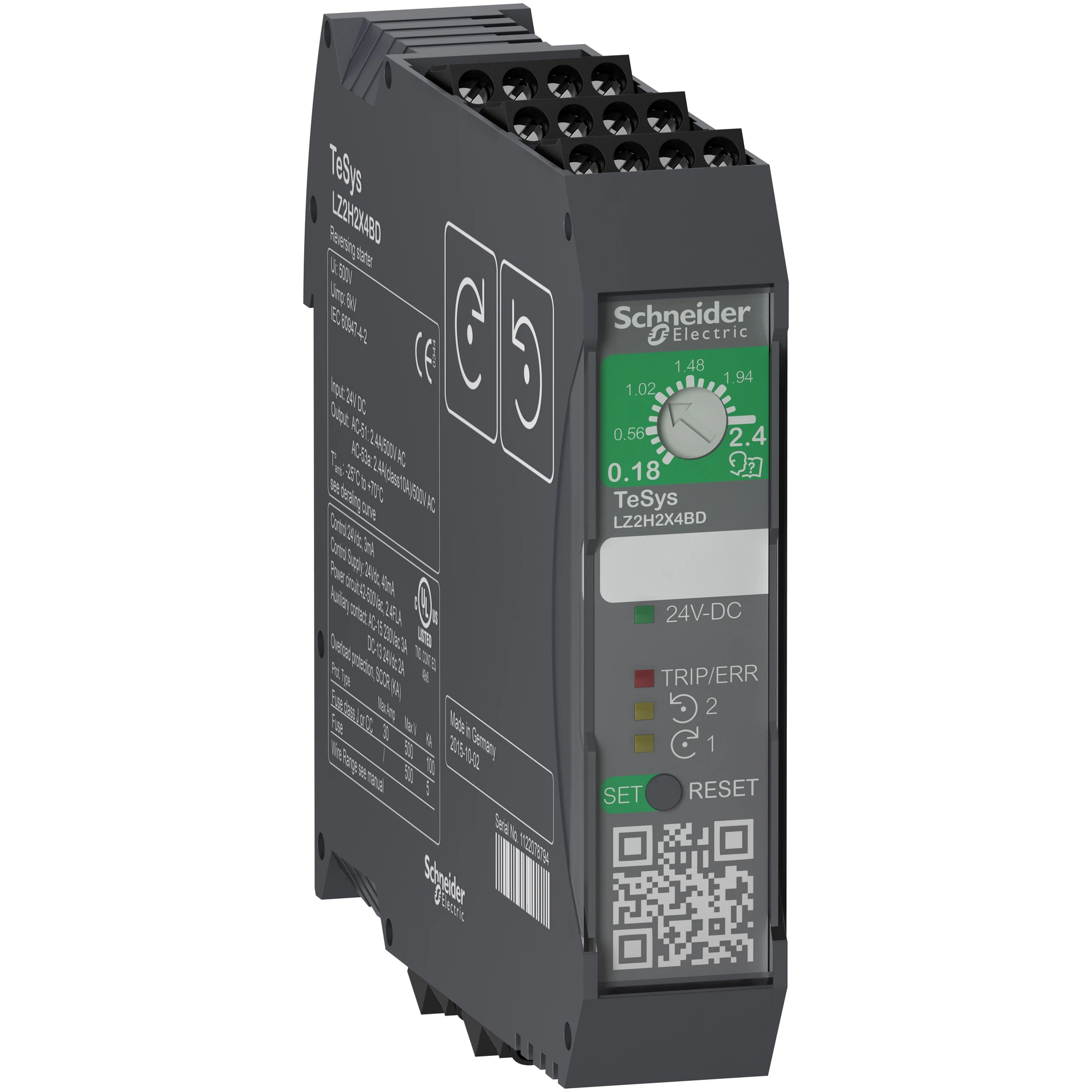 Schneider Electric LZ2H2X4FU Reversing starter TeSys H 0.75kW-400V actuation 110-230VAC (img_001)