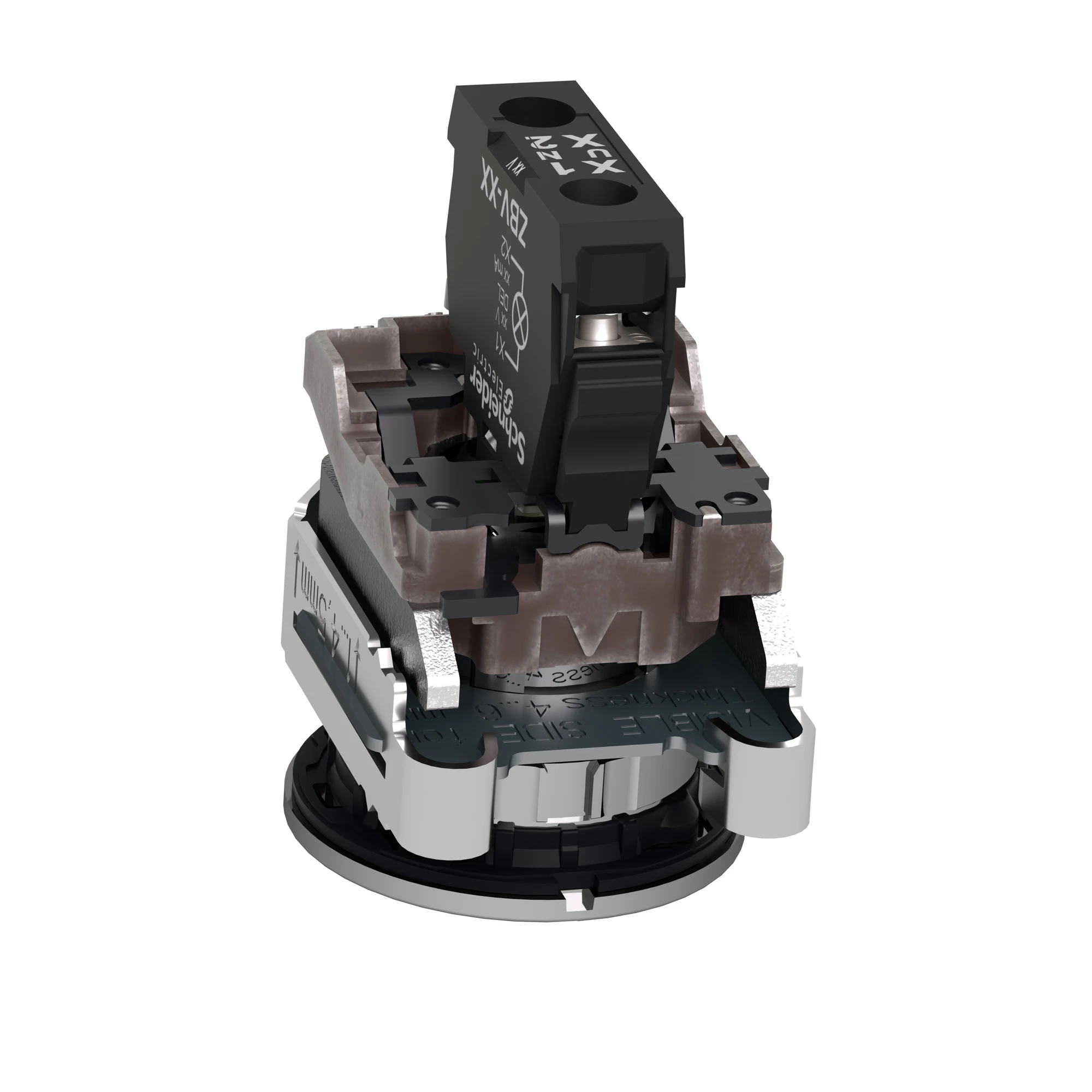 Schneider Electric XB4FVG4 Pilot light, Harmony XB4F, metal, 30mm, red, universal LED, smooth dome, screw terminal, 110-120V AC (img_008) Schneider Electric XB4FVG4 Pilot light, Harmony XB4F, metal, 30mm, red, universal LED, smooth dome, screw terminal, 110-120V AC (img_008)