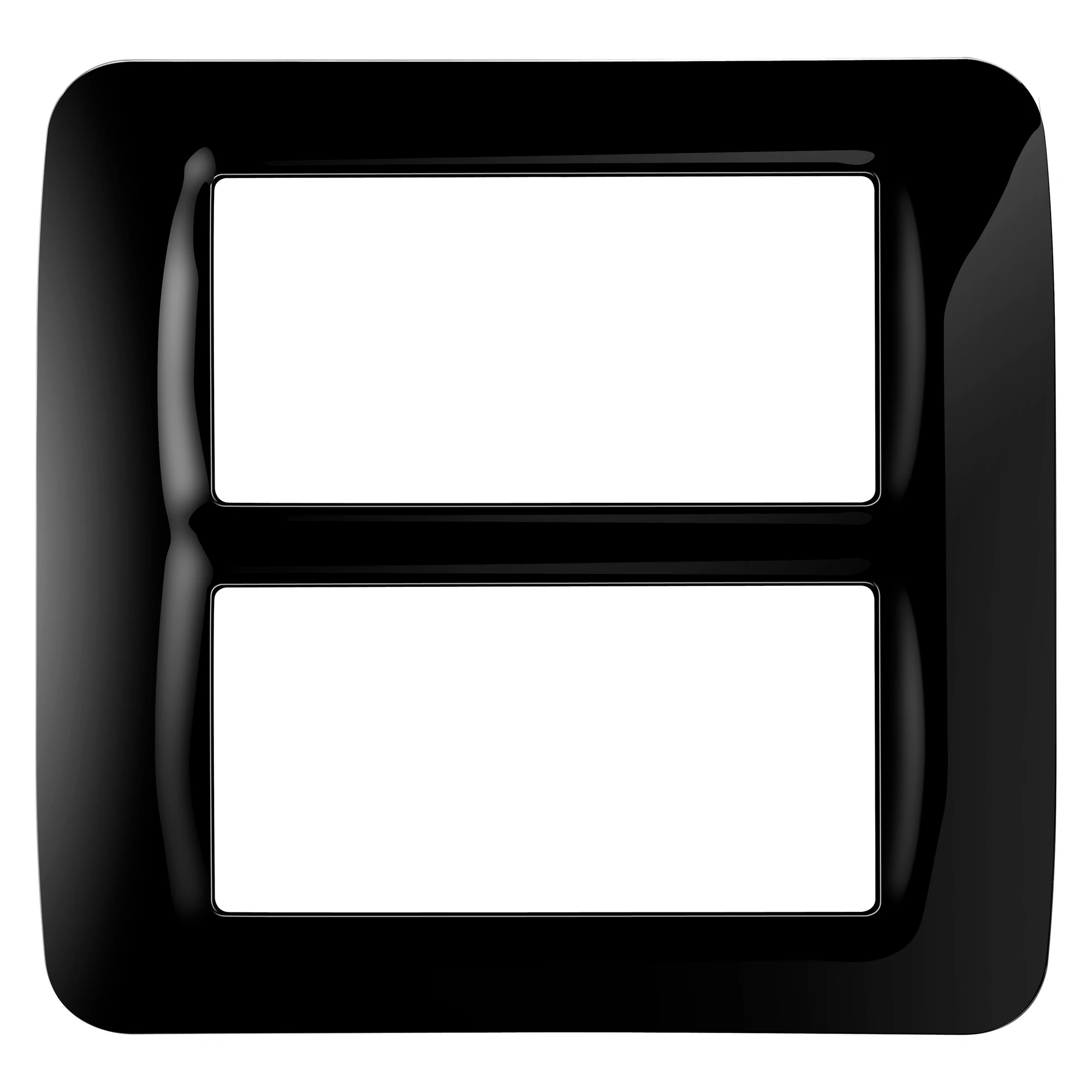 GEWISS GW22517 TOP SYSTEM PLATE - IN TECHNOPOLYMER GLOSS FINISHING - 8 GANG (4+4 OVERLAPPING) - TONER BLACK - SYSTEM (img_001) GEWISS GW22517 TOP SYSTEM PLATE - IN TECHNOPOLYMER GLOSS FINISHING - 8 GANG (4+4 OVERLAPPING) - TONER BLACK - SYSTEM (img_001)