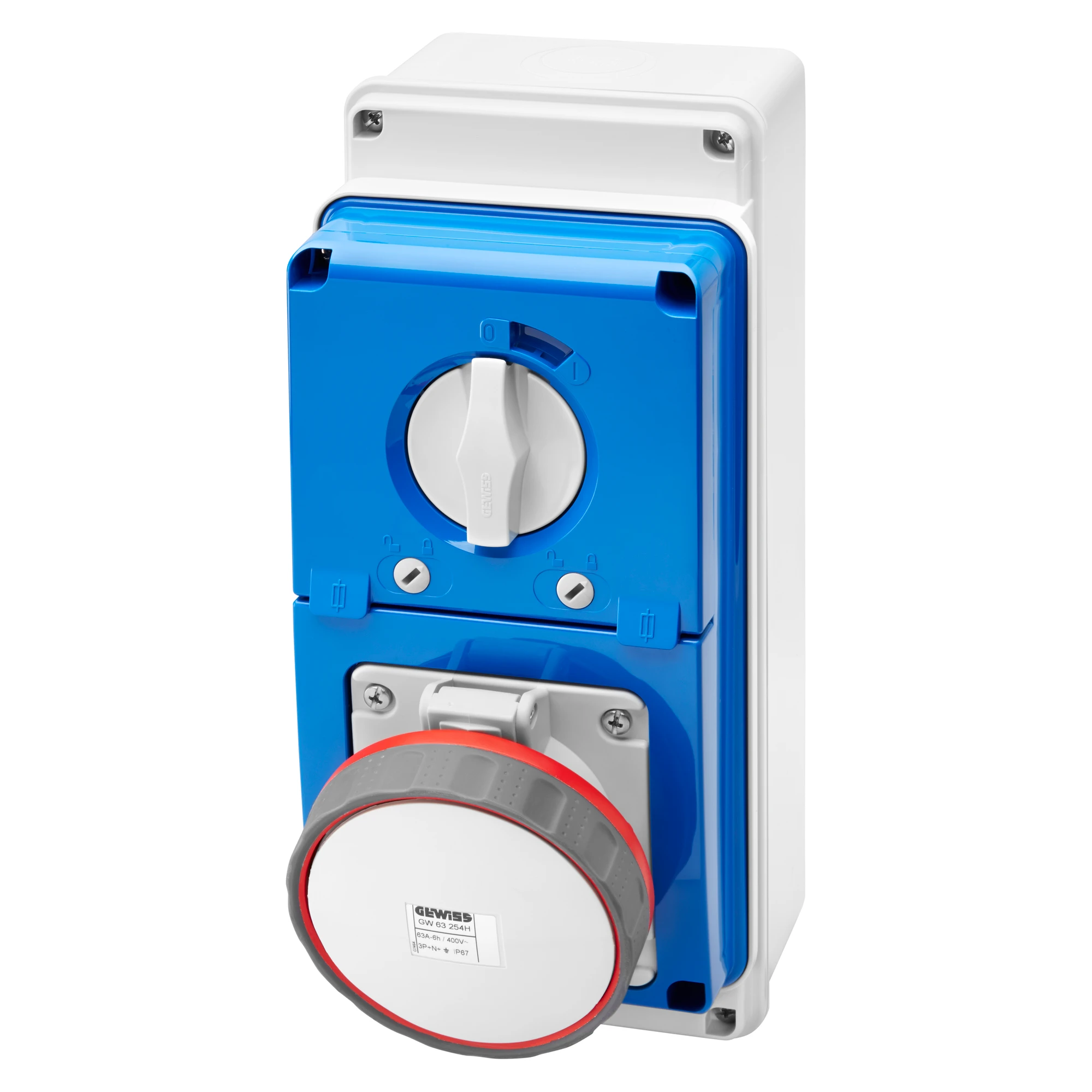 GEWISS GW67251N IEC Steckdose schaltbar/Sicherung senkrecht mit Gehaeuse 63A/3 pol. 400V IP67 (img_001) GEWISS GW67251N IEC Steckdose schaltbar/Sicherung senkrecht mit Gehaeuse 63A/3 pol. 400V IP67 (img_001)