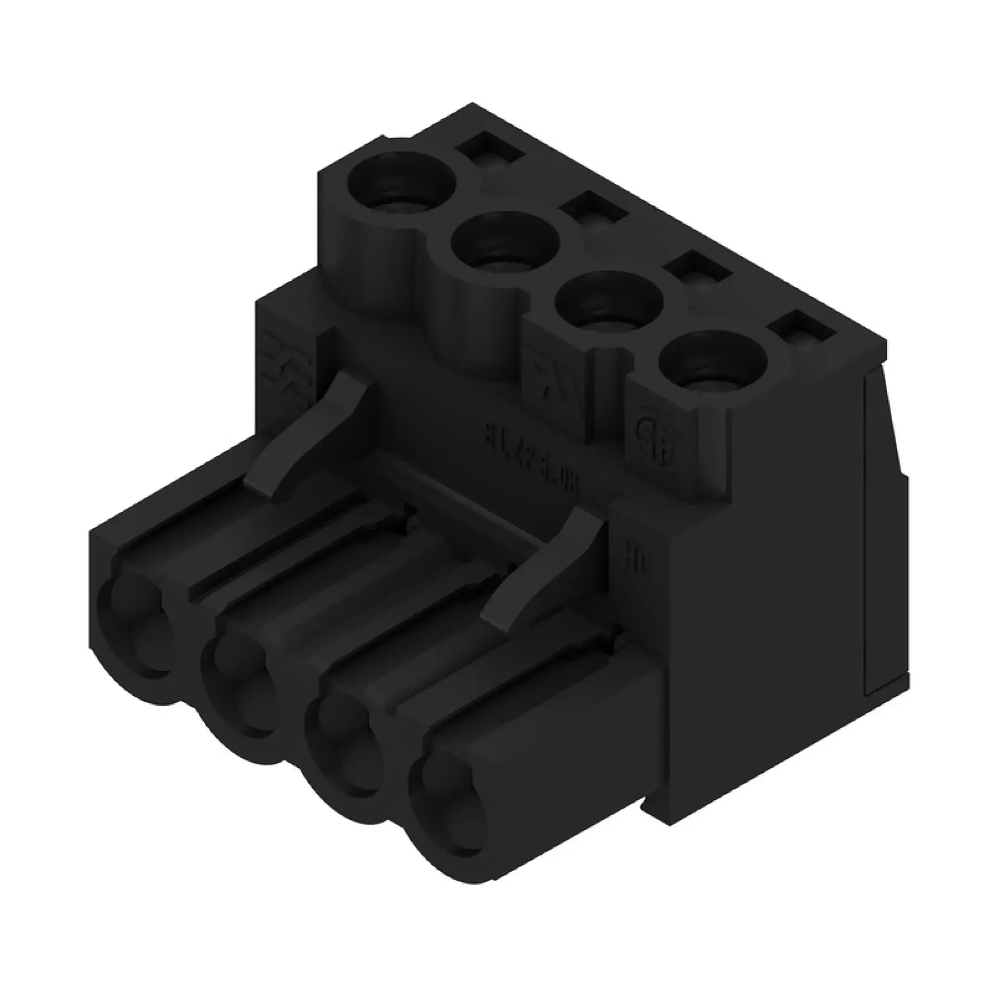 Weidmüller 1943830000 PCB connector (wire connection), 320 V, 23 A, Pitch in mm: 5.08, 4 mm², Number of poles: 4, Clamping yoke connection, Box (img_001)