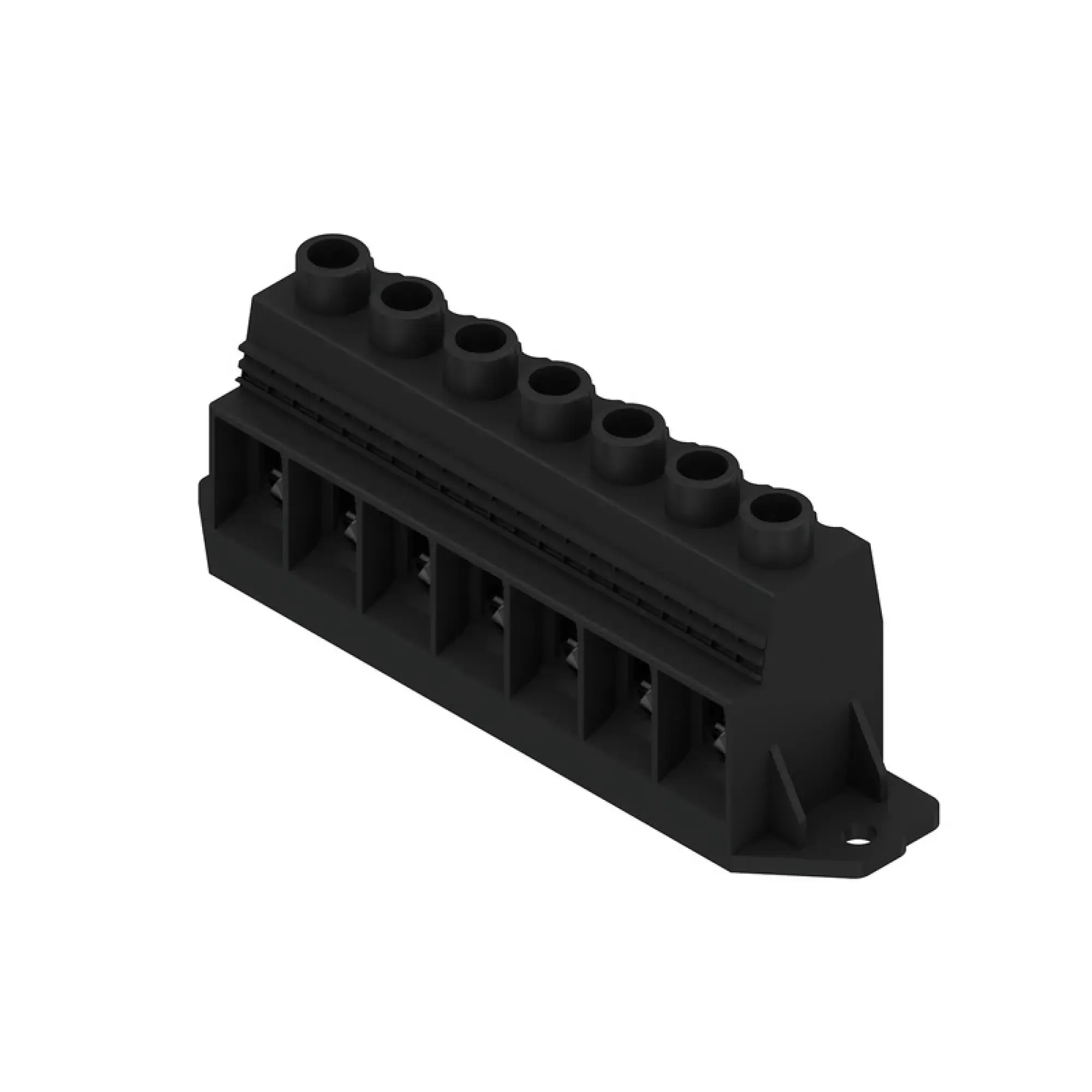 Weidmüller 1386590000 PCB terminal, 1000 V, 150 A, Pitch in mm: 15.00, 50 mm², Number of poles: 7, Clamping yoke connection, THT solder connection, 90°, Box (img_001) Weidmüller 1386590000 PCB terminal, 1000 V, 150 A, Pitch in mm: 15.00, 50 mm², Number of poles: 7, Clamping yoke connection, THT solder connection, 90°, Box (img_001)