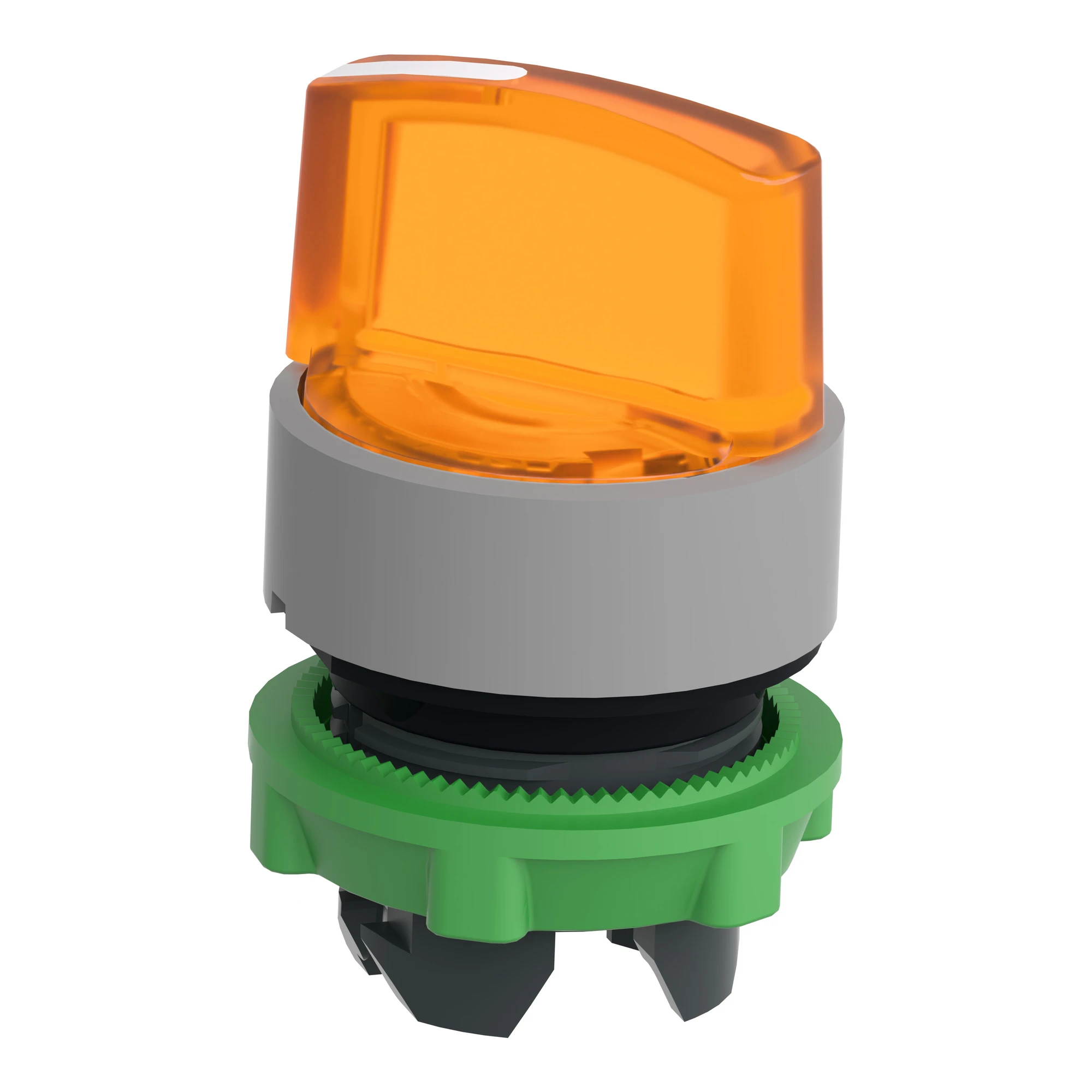 Schneider Electric ZB5AK1253C0 Illuminated selector switch, front element, Harmony XB5, plastic, 22mm orange, for universal LED, 2 positions, latching (img_004)