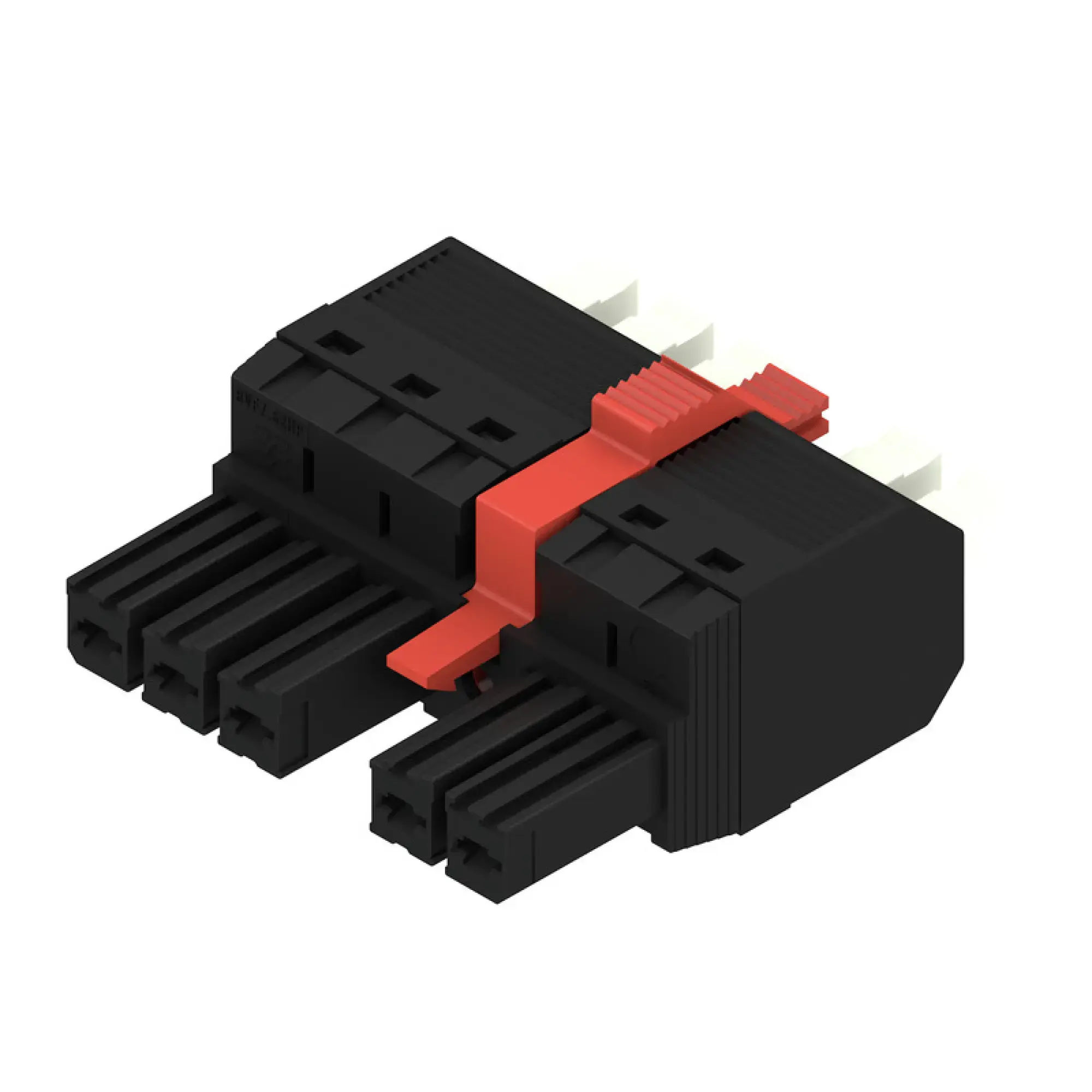 Weidmüller 2549380000 PCB connector (wire connection), 1000 V, 41 A, Pitch in mm: 7.62, 6 mm², Number of poles: 5, PUSH IN with actuator, Box (img_001) Weidmüller 2549380000 PCB connector (wire connection), 1000 V, 41 A, Pitch in mm: 7.62, 6 mm², Number of poles: 5, PUSH IN with actuator, Box (img_001)