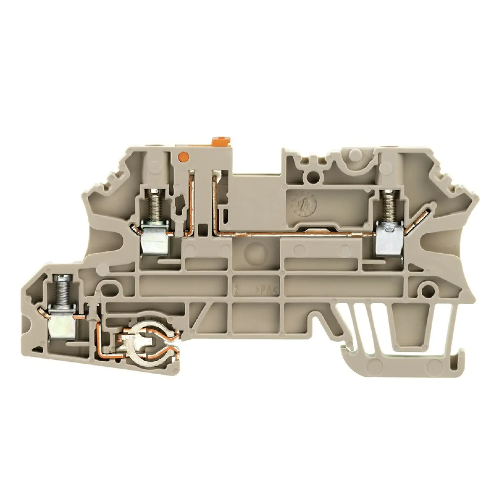 Weidmüller 1167340000 Test-disconnect terminal, Screw connection, dark beige, 2.5 mm², 20 A, 500 V, Number of connections: 3, Number of levels: 2 (img_001) Weidmüller 1167340000 Test-disconnect terminal, Screw connection, dark beige, 2.5 mm², 20 A, 500 V, Number of connections: 3, Number of levels: 2 (img_001)