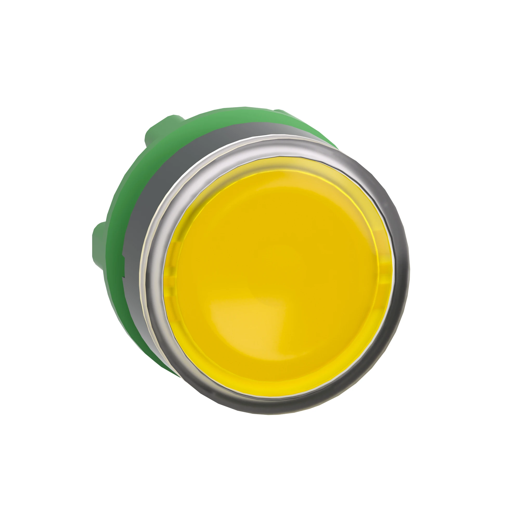 Schneider Electric ZB5AH083 Illuminated push-button, front element, Harmony XB5, plastic, 22mm, yellow, unmarked, for universal LED, latching (img_003)