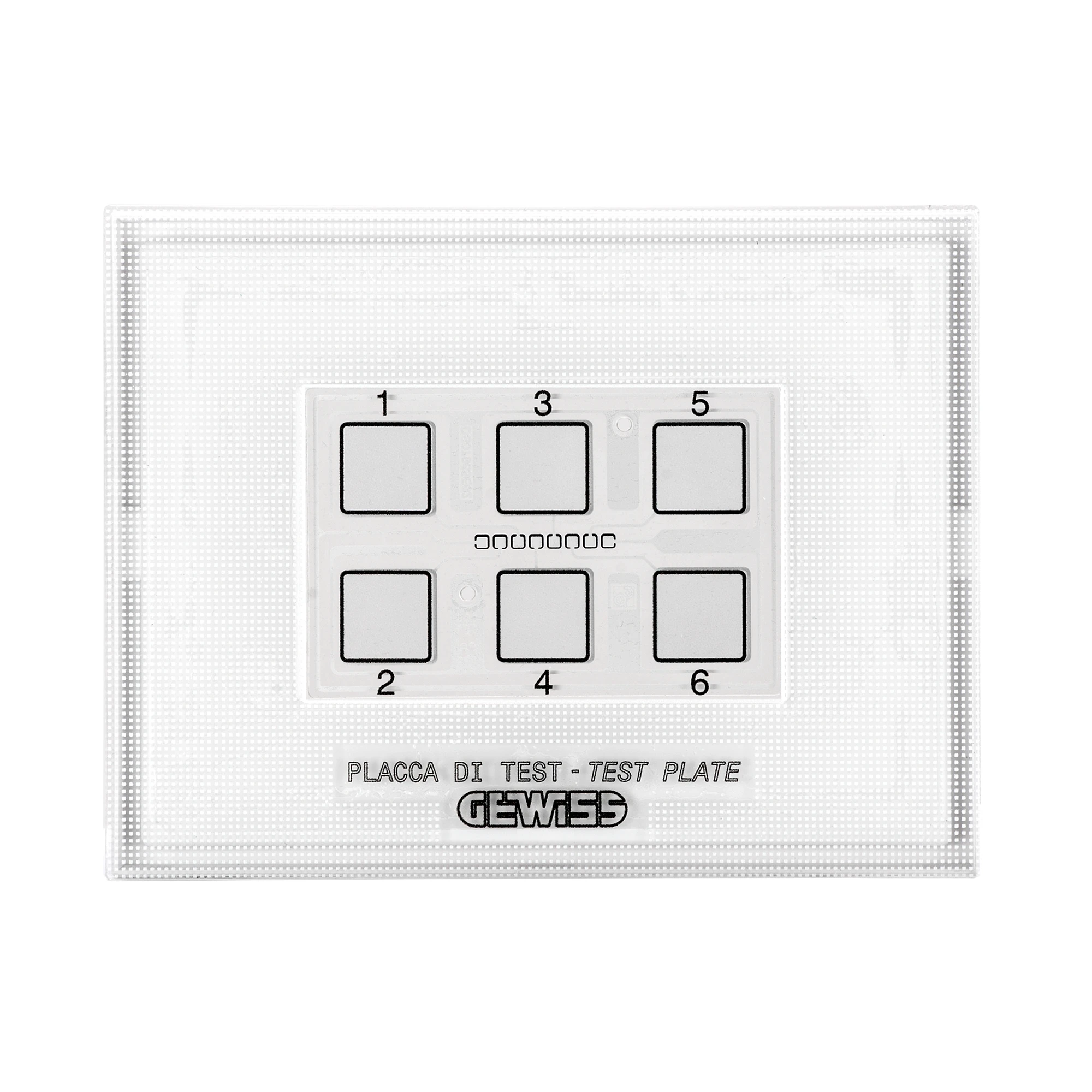 GEWISS GW16950 TEST PLATE FOR KNX AND EASY TOUCH PUSH-BUTTON PANEL MODULES WITH INTERCHANGEABLE SYMBOLS - CHORUSMART (img_001) GEWISS GW16950 TEST PLATE FOR KNX AND EASY TOUCH PUSH-BUTTON PANEL MODULES WITH INTERCHANGEABLE SYMBOLS - CHORUSMART (img_001)