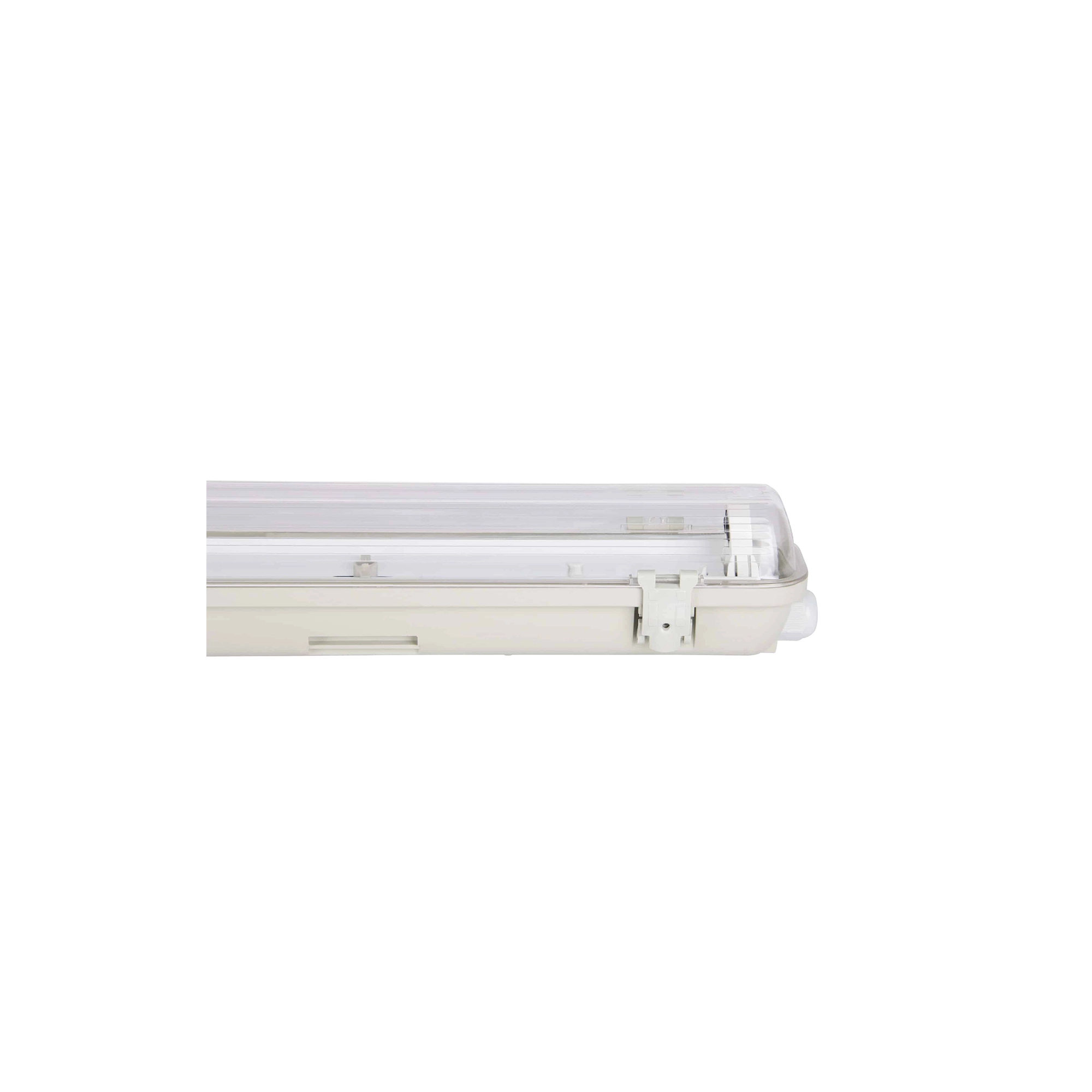 WSU Lights LED IP65 Damp proof luminaire Tiapo for 2 T8 Tube - 1562x103x71mm - IP65 WSU Lights LED IP65 Damp proof luminaire Tiapo for 2 T8 Tube - 1562x103x71mm - IP65