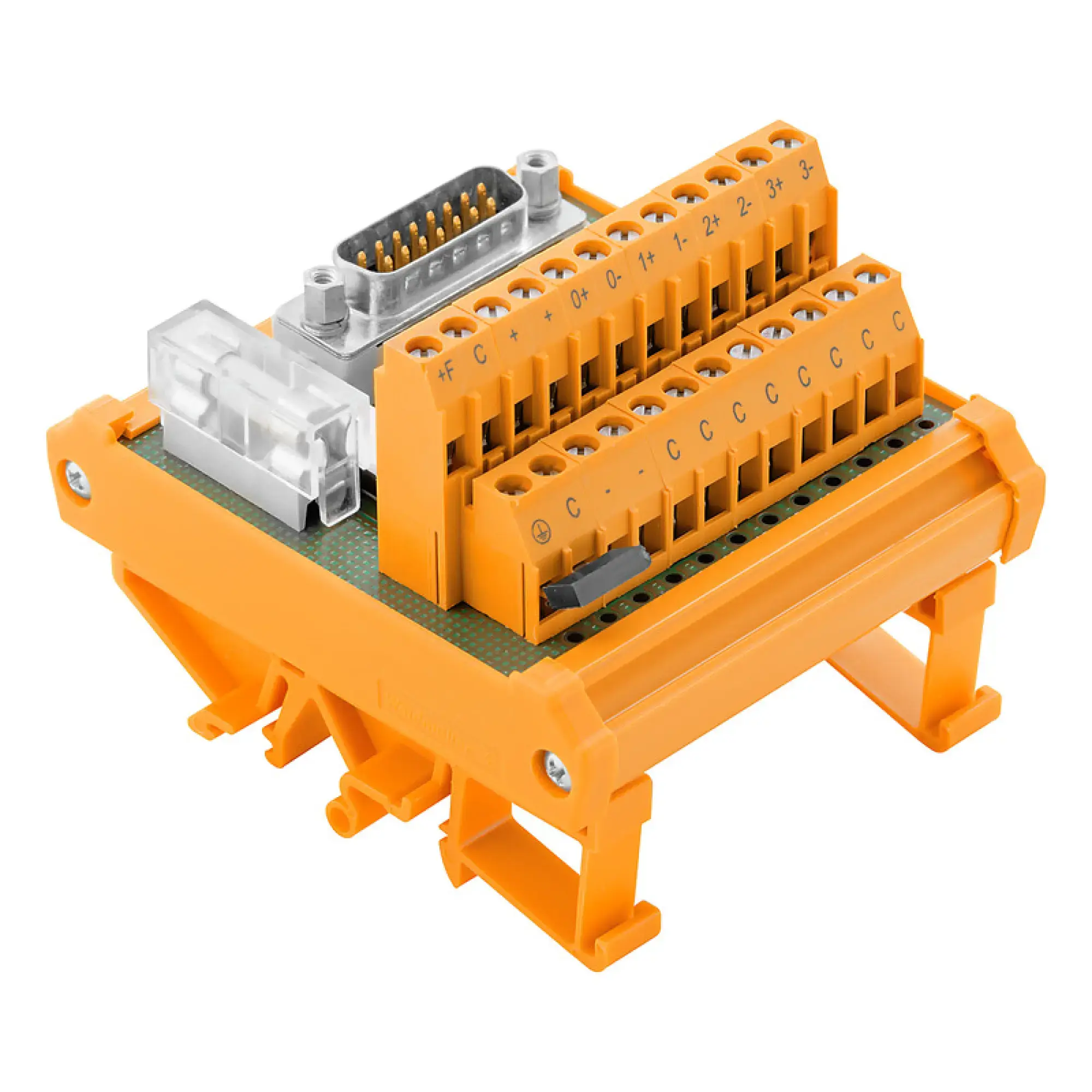 Weidmüller 9448000000 Interface module with terminal, connector, built-in, D-sub connectors, acc. to IEC 60807 / DIN 41652, 15-pole plug, Screw connection (img_001)