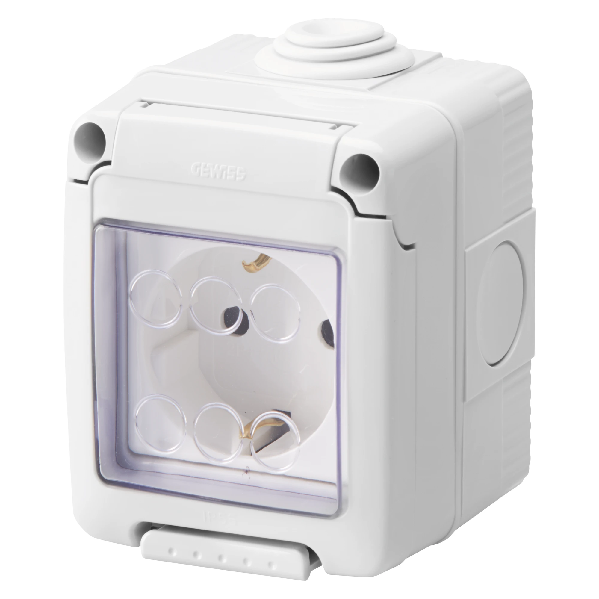 GEWISS GW27844 WATERTIGHT ENCLOSURE COMPLETE WITH SYSTEM DEVICES - WITH SOCKET-OUTLET 2P+E 16 A - GERMAN STANDARD - IP55 - GREY RAL 7035 (img_001) GEWISS GW27844 WATERTIGHT ENCLOSURE COMPLETE WITH SYSTEM DEVICES - WITH SOCKET-OUTLET 2P+E 16 A - GERMAN STANDARD - IP55 - GREY RAL 7035 (img_001)