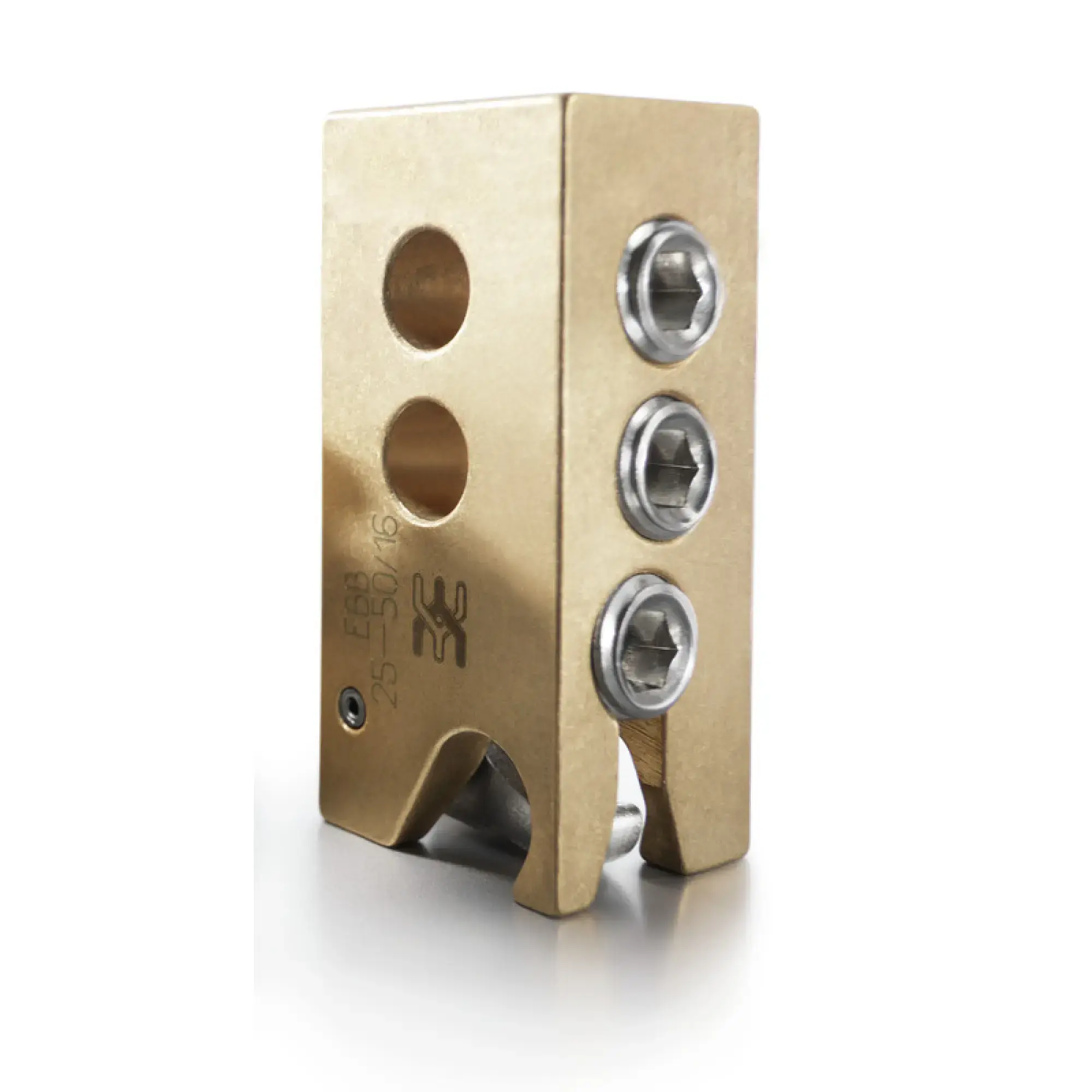 Weidmüller 2756940000 Potential distributor terminal, Screw connection, Brass coloured, 50 mm², 0 A, Number of connections: 3, Number of levels: 1, TS 35, None, Brass (img_001) Weidmüller 2756940000 Potential distributor terminal, Screw connection, Brass coloured, 50 mm², 0 A, Number of connections: 3, Number of levels: 1, TS 35, None, Brass (img_001)