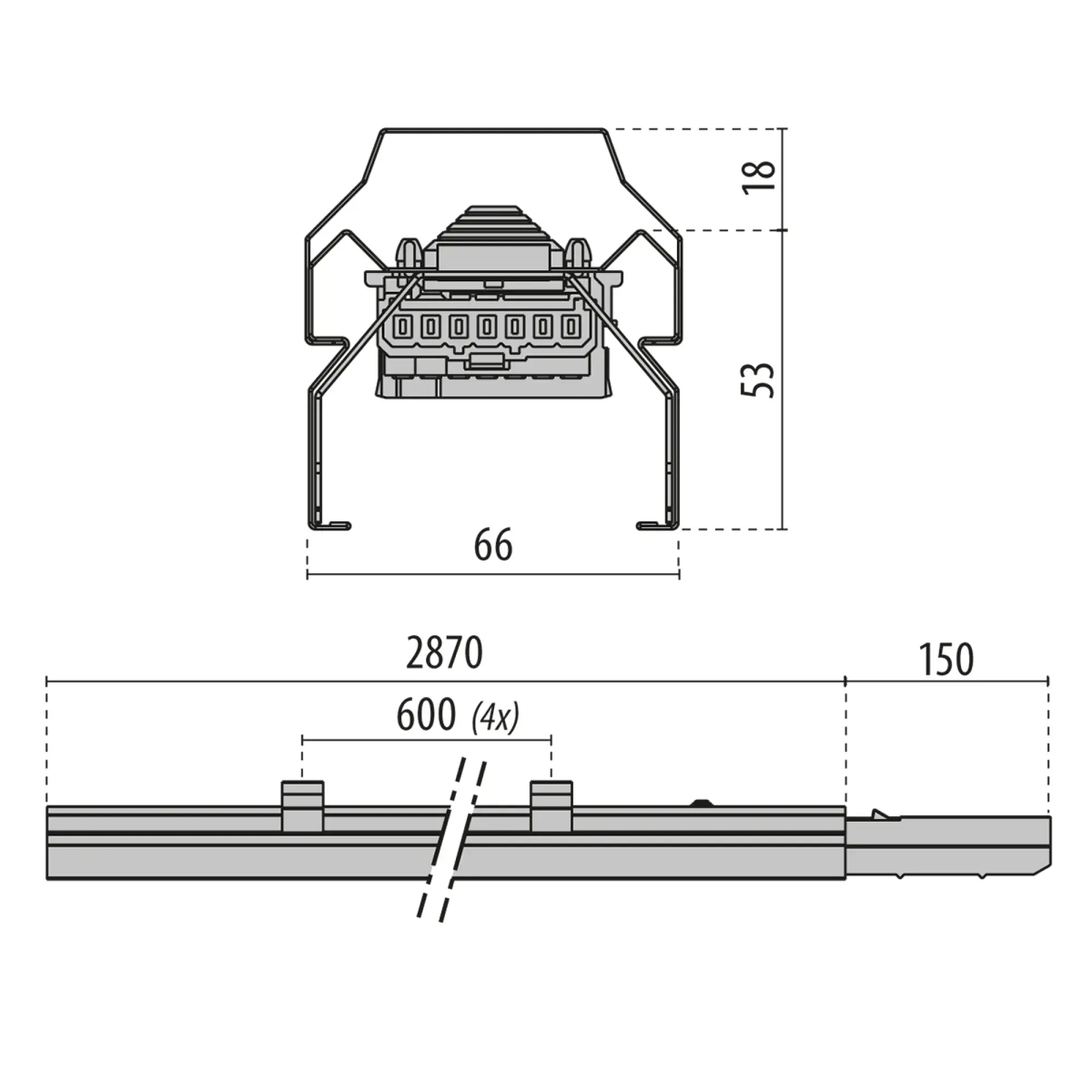 Performance iN Lighting 310564 RAIL-M TRY 7P EM - L 2870 mm (inkl. 4 Halterungen aus Edelstahl) 310564 (img_003) Performance iN Lighting 310564 RAIL-M TRY 7P EM - L 2870 mm (inkl. 4 Halterungen aus Edelstahl) 310564 (img_003)