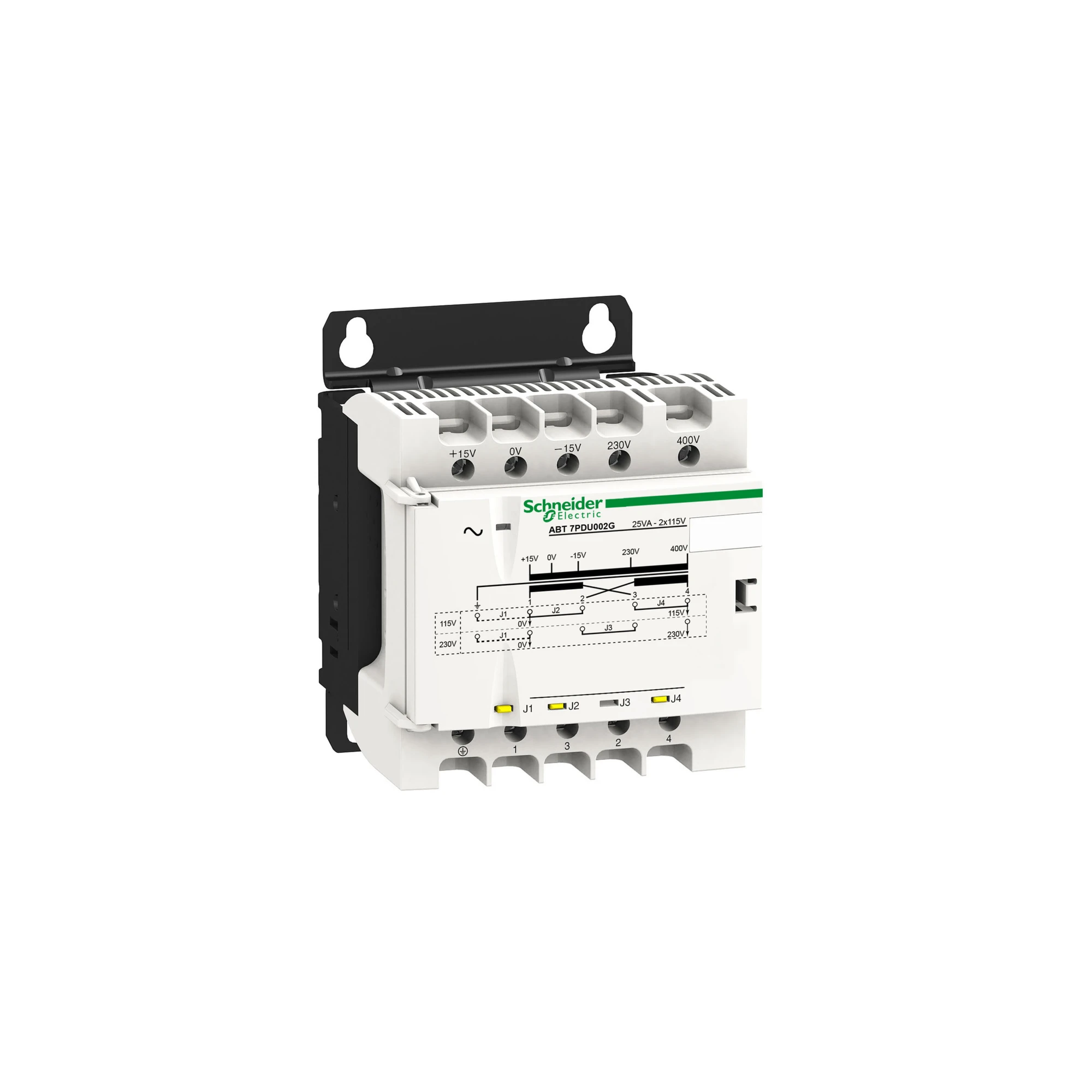 Schneider Electric ABT7PDU002G Safety isolation transformer, Modicon ABT7, input 230/400V AC, output 2x 115V AC, 25VA (img_001) Schneider Electric ABT7PDU002G Safety isolation transformer, Modicon ABT7, input 230/400V AC, output 2x 115V AC, 25VA (img_001)