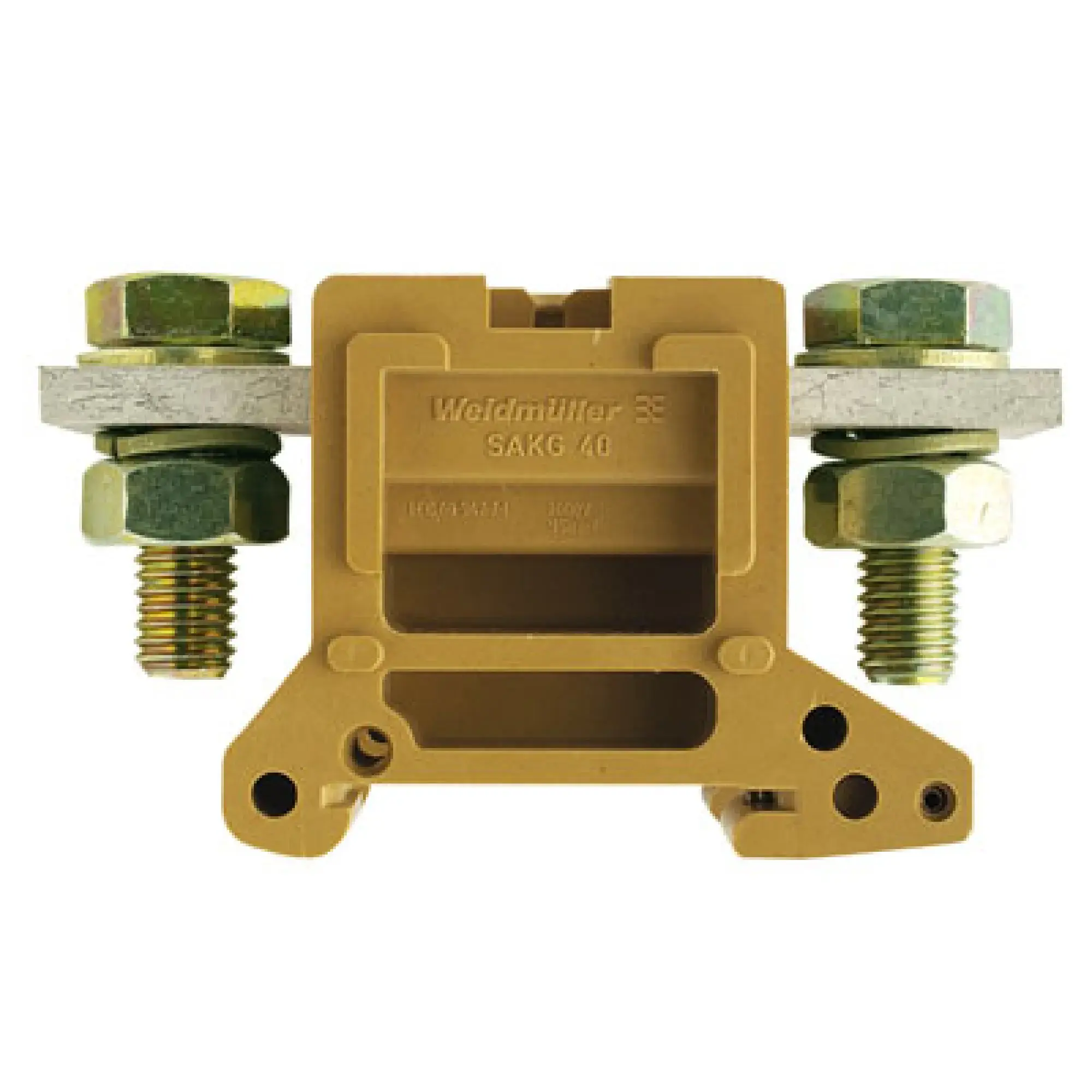 Weidmüller 0637720000 Feed-through terminal block, Screw connection, medium yellow, 95 mm², 232 A, 1000 V, Number of connections: 2 (img_001)