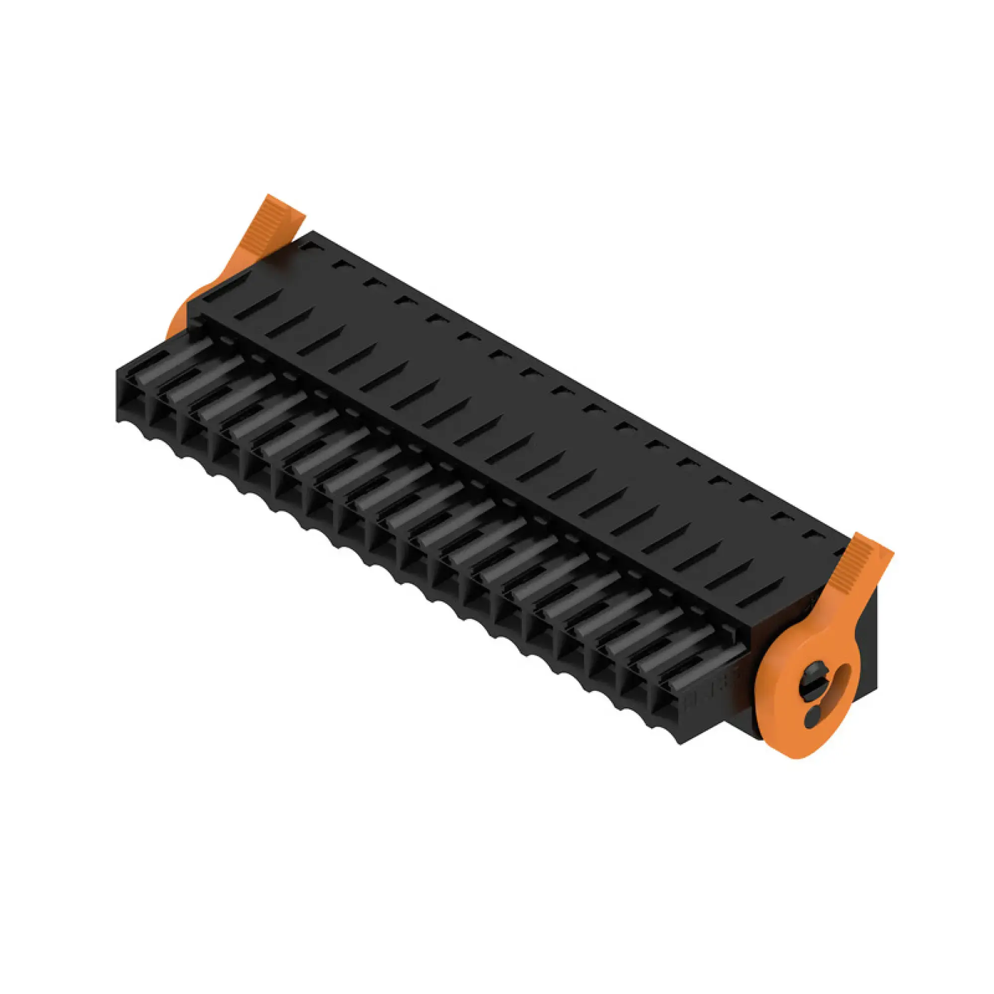 Weidmüller 1691960000 PCB connector (wire connection), 160 V, 14.5 A, Pitch in mm: 3.50, 1.5 mm², Number of poles: 18, Tension-clamp connection, Box BLZF 3.50/18/180LH SN BK BX (img_001)