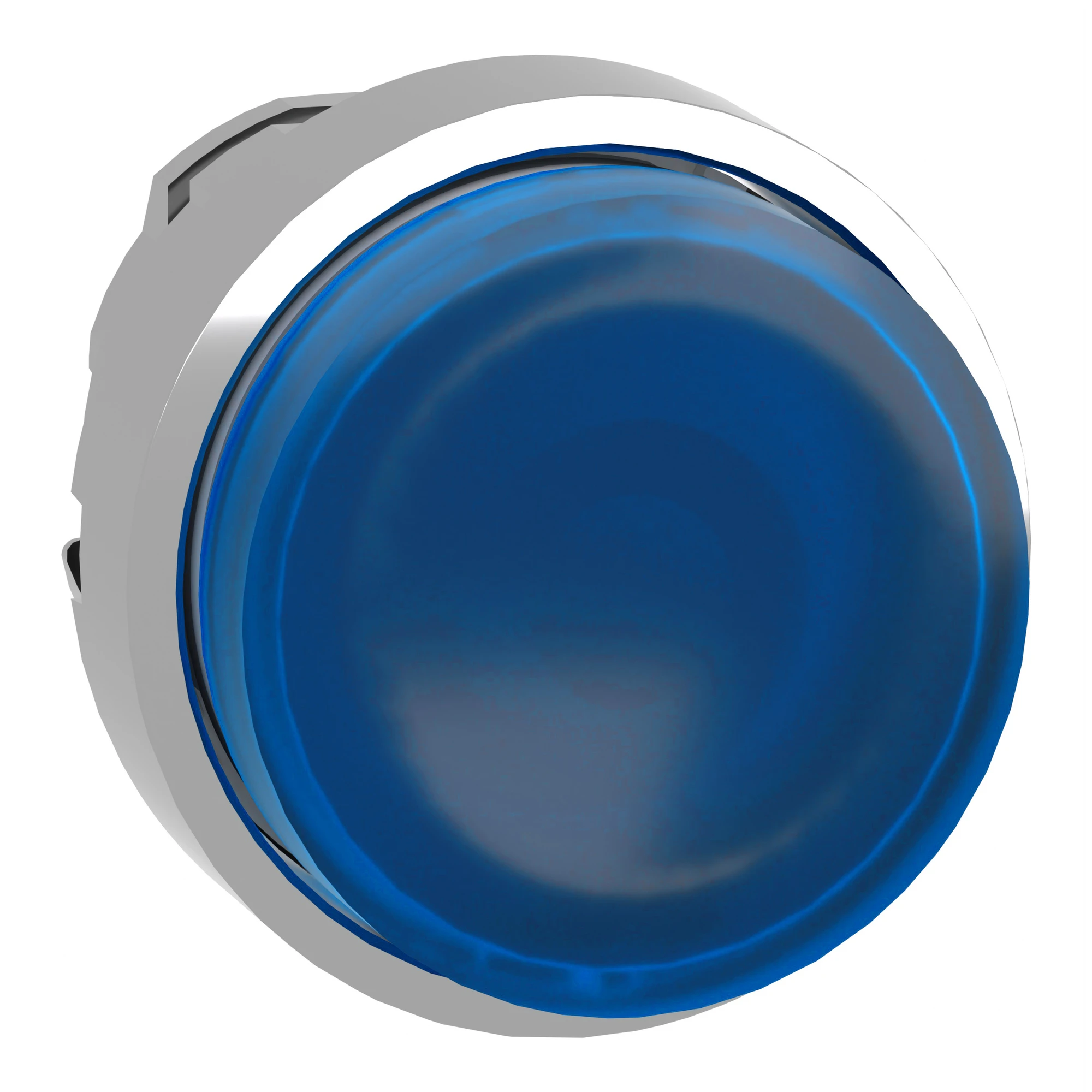 Schneider Electric ZB4BW163 Illuminated pushbutton, front element, Harmony XB4, metal, 22mm, blue, protruding, unmarked, for universal LED (img_001)