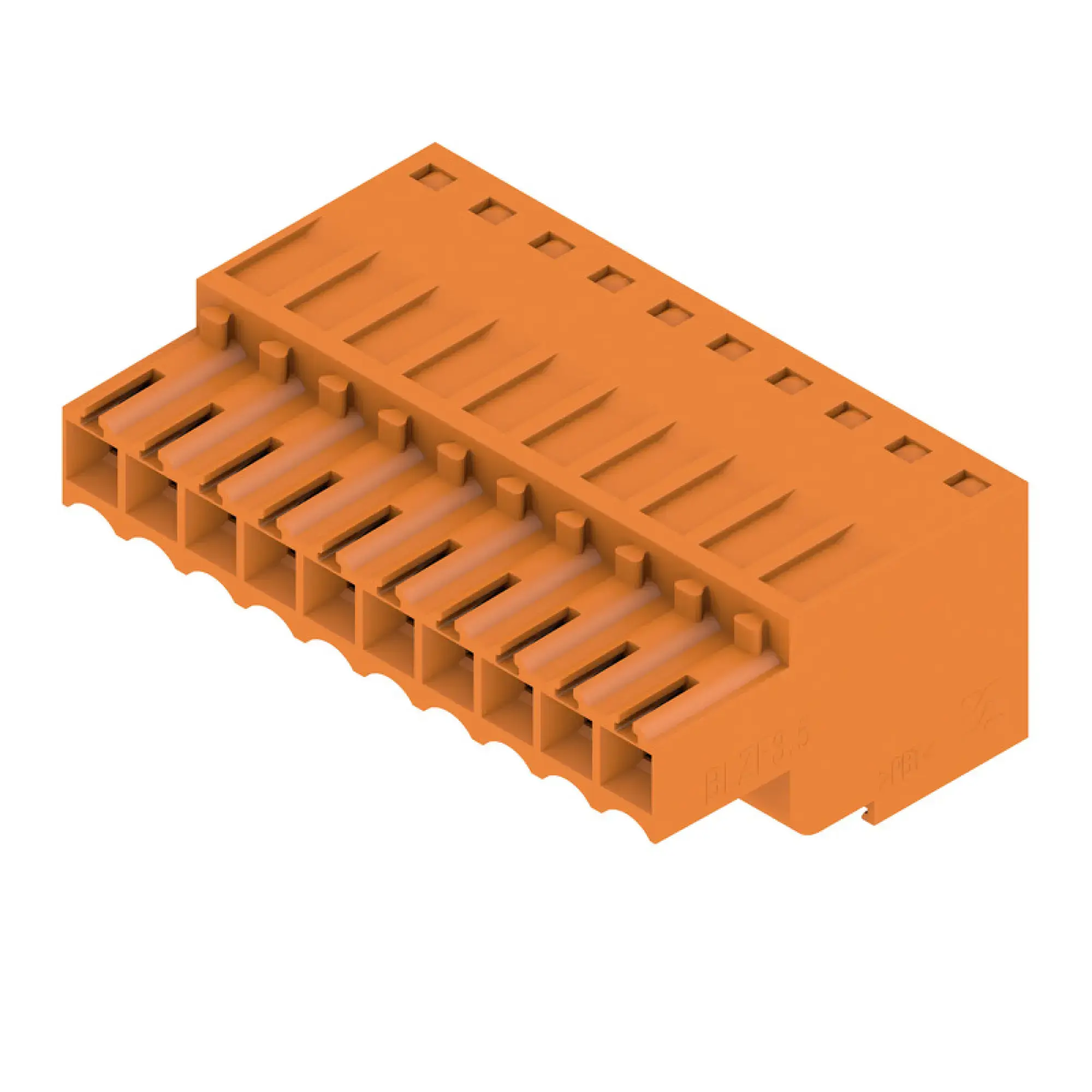 Weidmüller 1690270000 PCB connector (wire connection), 160 V, 14.5 A, Pitch in mm: 3.50, 1.5 mm², Number of poles: 10, Tension-clamp connection, Box BLZF 3.50/10/180 SN OR BX (img_001) Weidmüller 1690270000 PCB connector (wire connection), 160 V, 14.5 A, Pitch in mm: 3.50, 1.5 mm², Number of poles: 10, Tension-clamp connection, Box BLZF 3.50/10/180 SN OR BX (img_001)