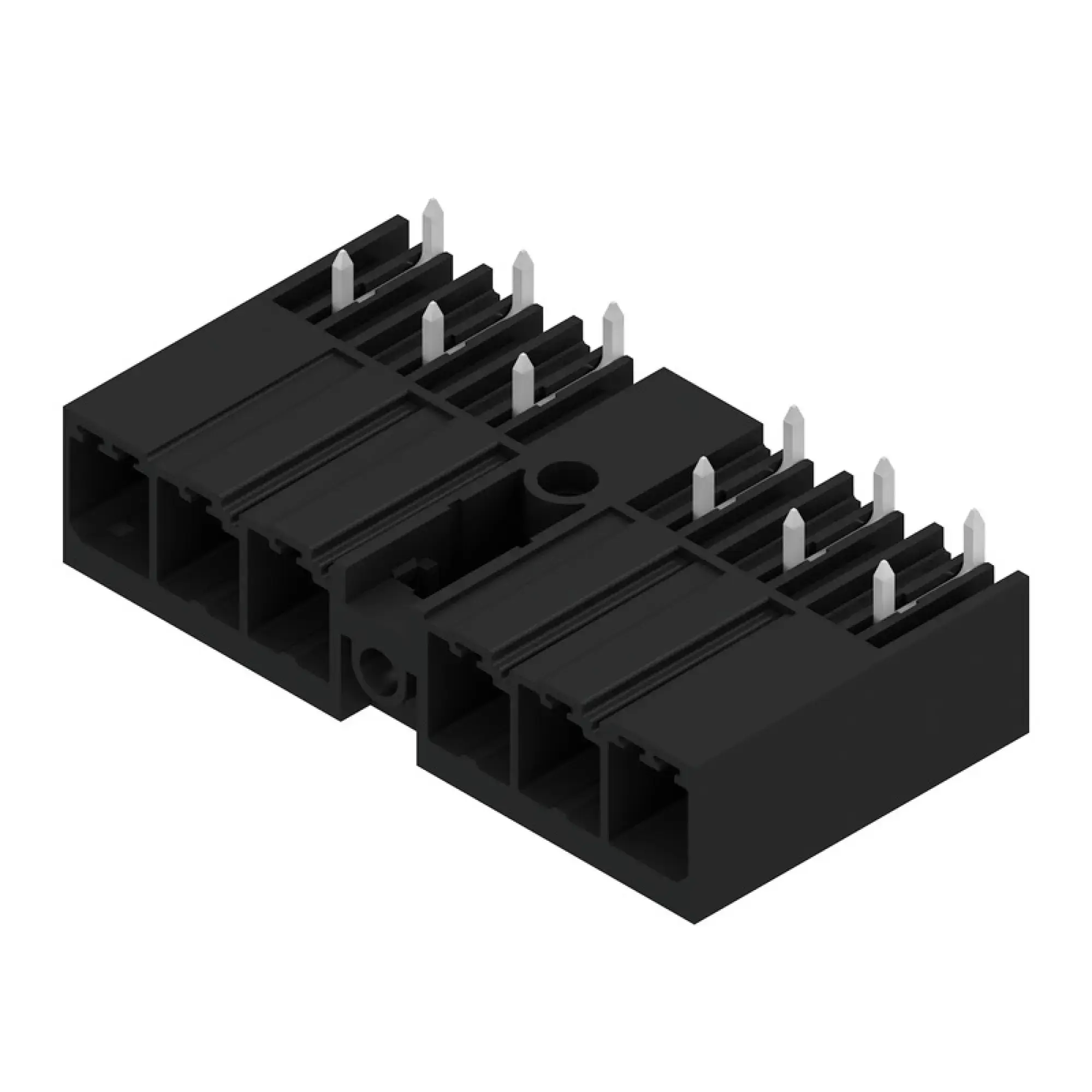 Weidmüller 1048740000 PCB connector (board connection), 630 V, 57 A, Pitch in mm: 7.62, Number of poles: 6, THT solder connection, Box (img_001)