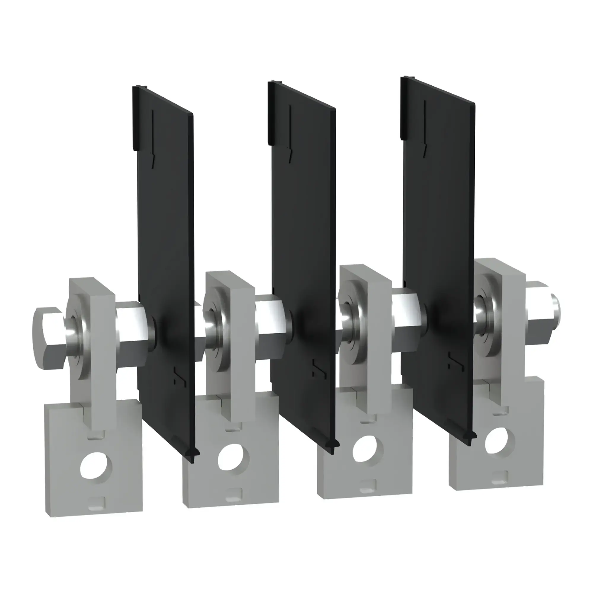 Schneider Electric TPSCON56 Hochkantkabelschuhe mit Phasenbarrieren, TransferPacT, Rahmen 630 A, 4P, Satz mit 4 Stück (img_002) Schneider Electric TPSCON56 Hochkantkabelschuhe mit Phasenbarrieren, TransferPacT, Rahmen 630 A, 4P, Satz mit 4 Stück (img_002)