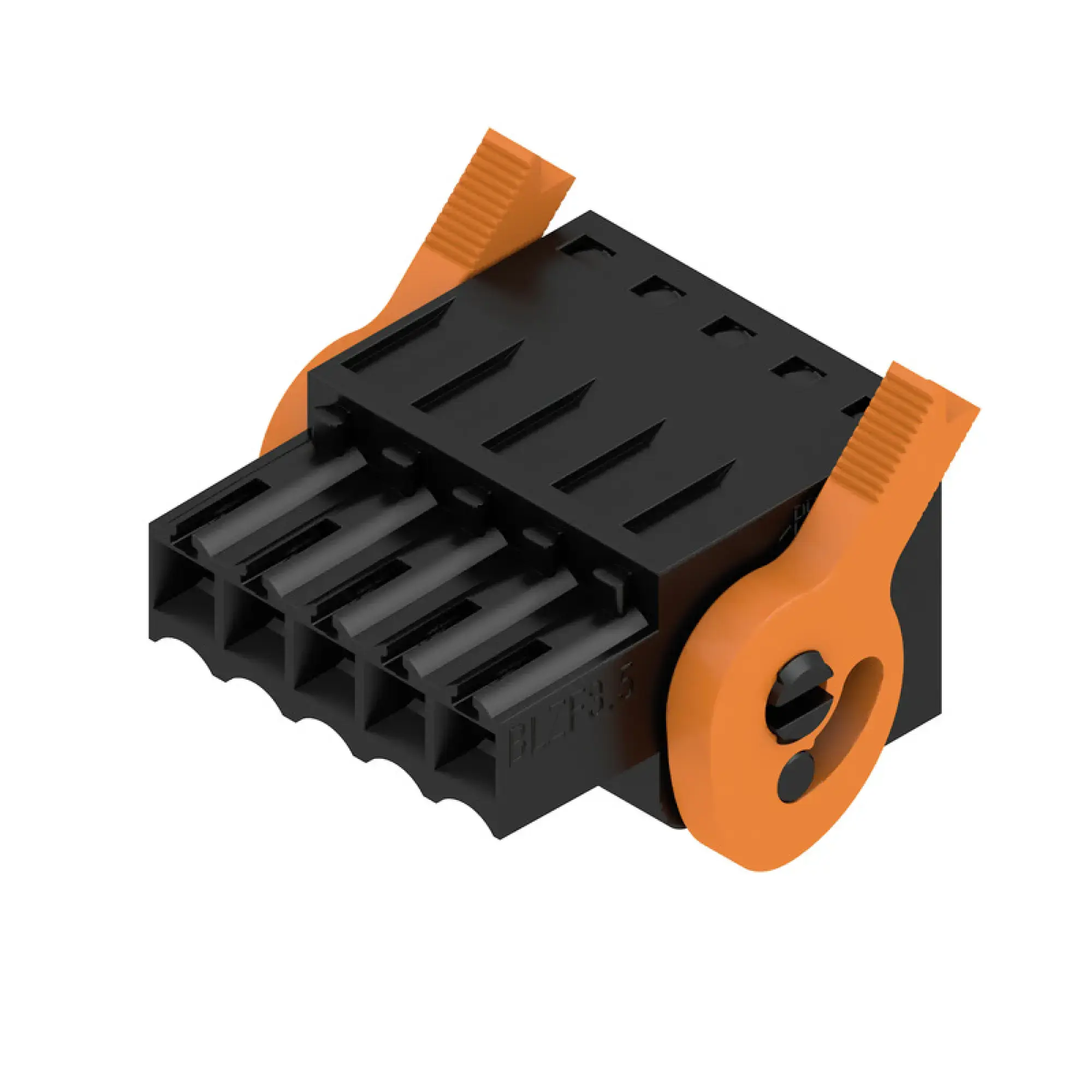 Weidmüller 1691830000 PCB connector (wire connection), 160 V, 14.5 A, Pitch in mm: 3.50, 1.5 mm², Number of poles: 5, Tension-clamp connection, Box BLZF 3.50/05/180LH SN BK BX (img_001) Weidmüller 1691830000 PCB connector (wire connection), 160 V, 14.5 A, Pitch in mm: 3.50, 1.5 mm², Number of poles: 5, Tension-clamp connection, Box BLZF 3.50/05/180LH SN BK BX (img_001)