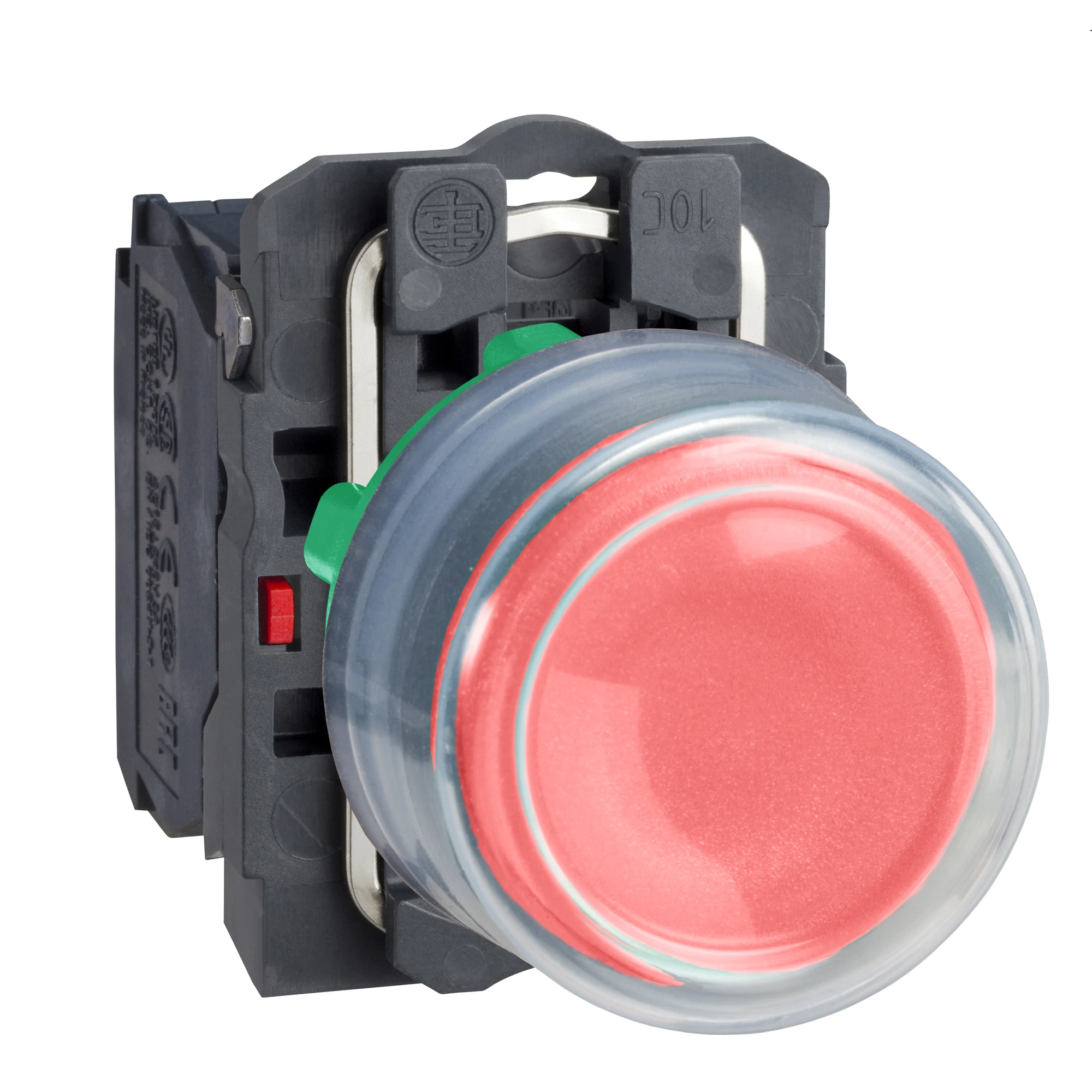 Schneider Electric XB5AP42 Pushbutton, Harmony XB5, plastic, projecting, red, unmarked, with protection cap, 22mm, momentary, 1NC (img_001) Schneider Electric XB5AP42 Pushbutton, Harmony XB5, plastic, projecting, red, unmarked, with protection cap, 22mm, momentary, 1NC (img_001)