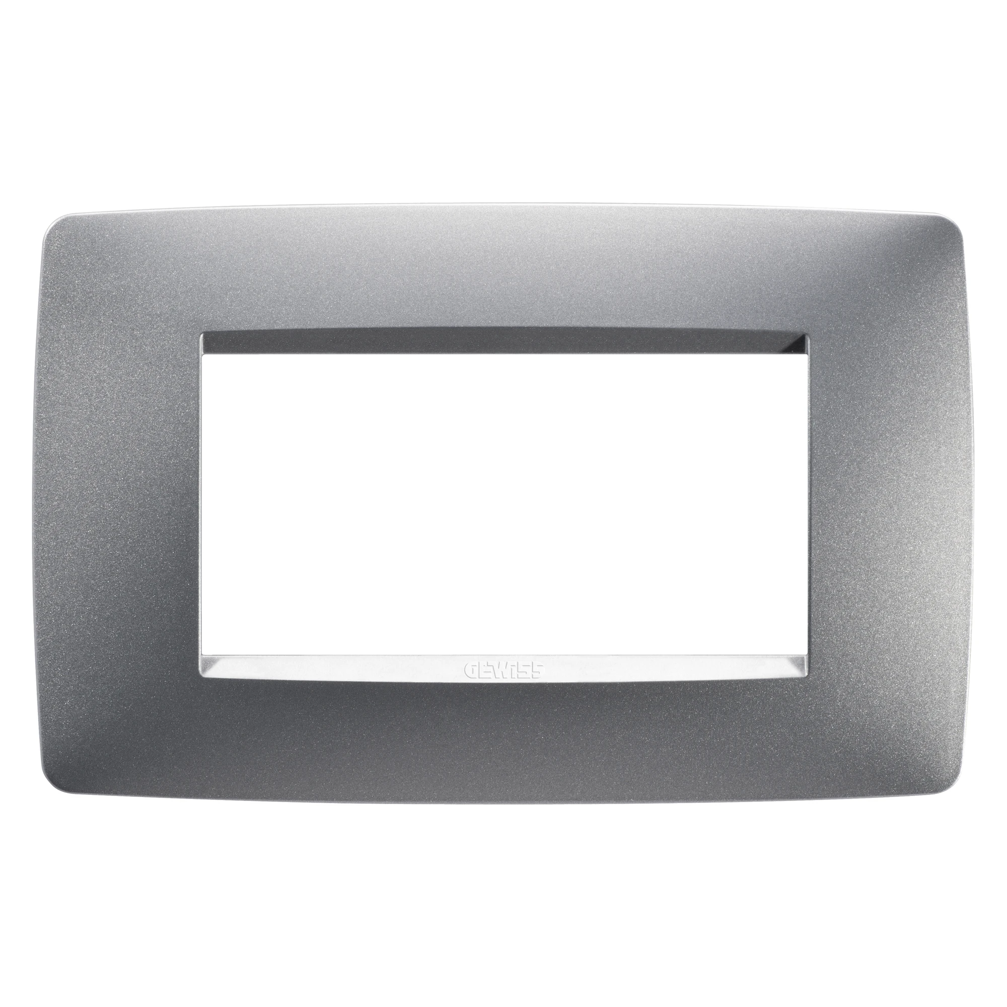 GEWISS GW16104VT ONE PLATE - IN PAINTED TECHNOPOLYMER - 4 MODULES - TITANIUM - CHORUSMART (img_001)