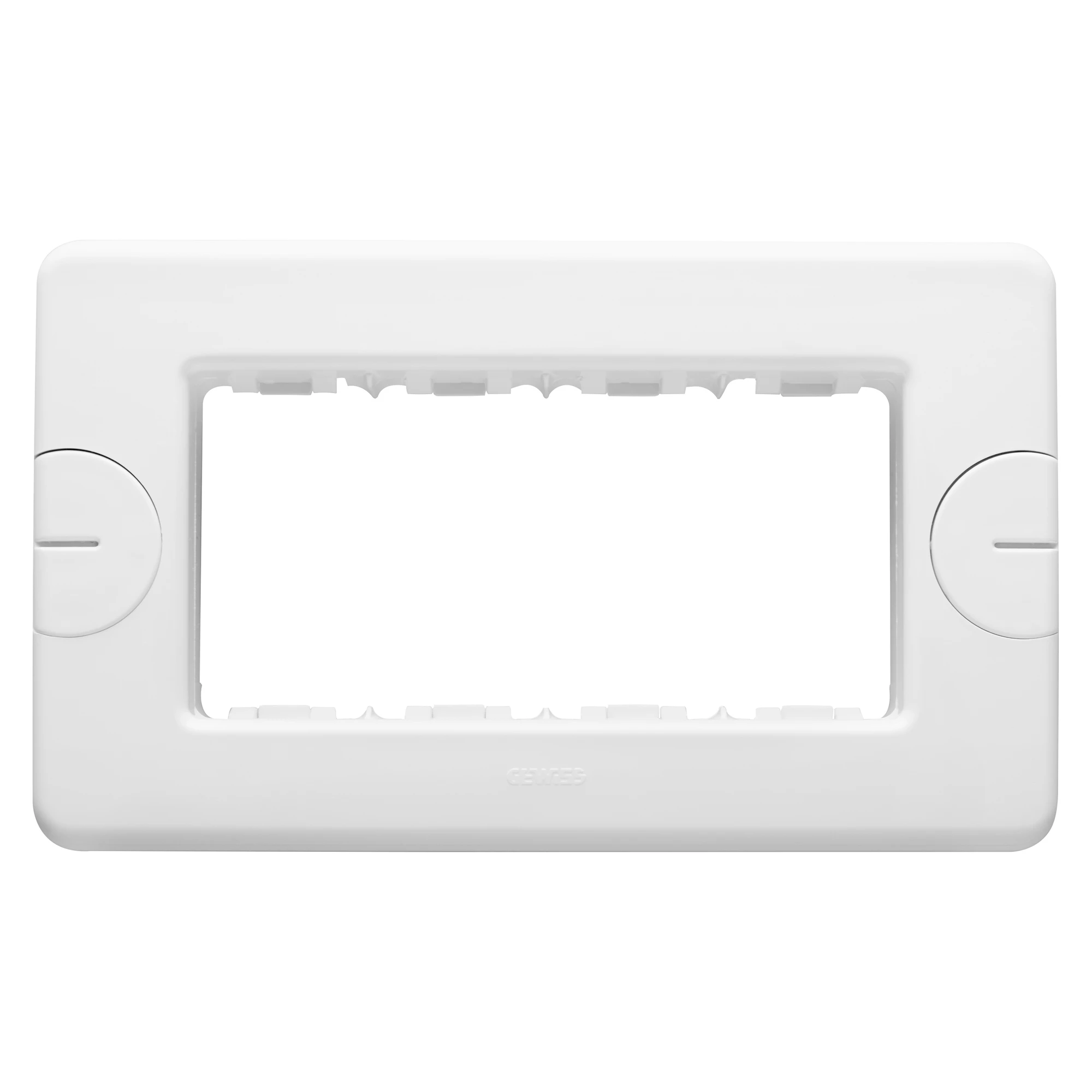 GEWISS GW24004 COMPACT PLATE - SELF-SUPPORTING - 4 GANG - CLOUD WHITE - SYSTEM (img_001)