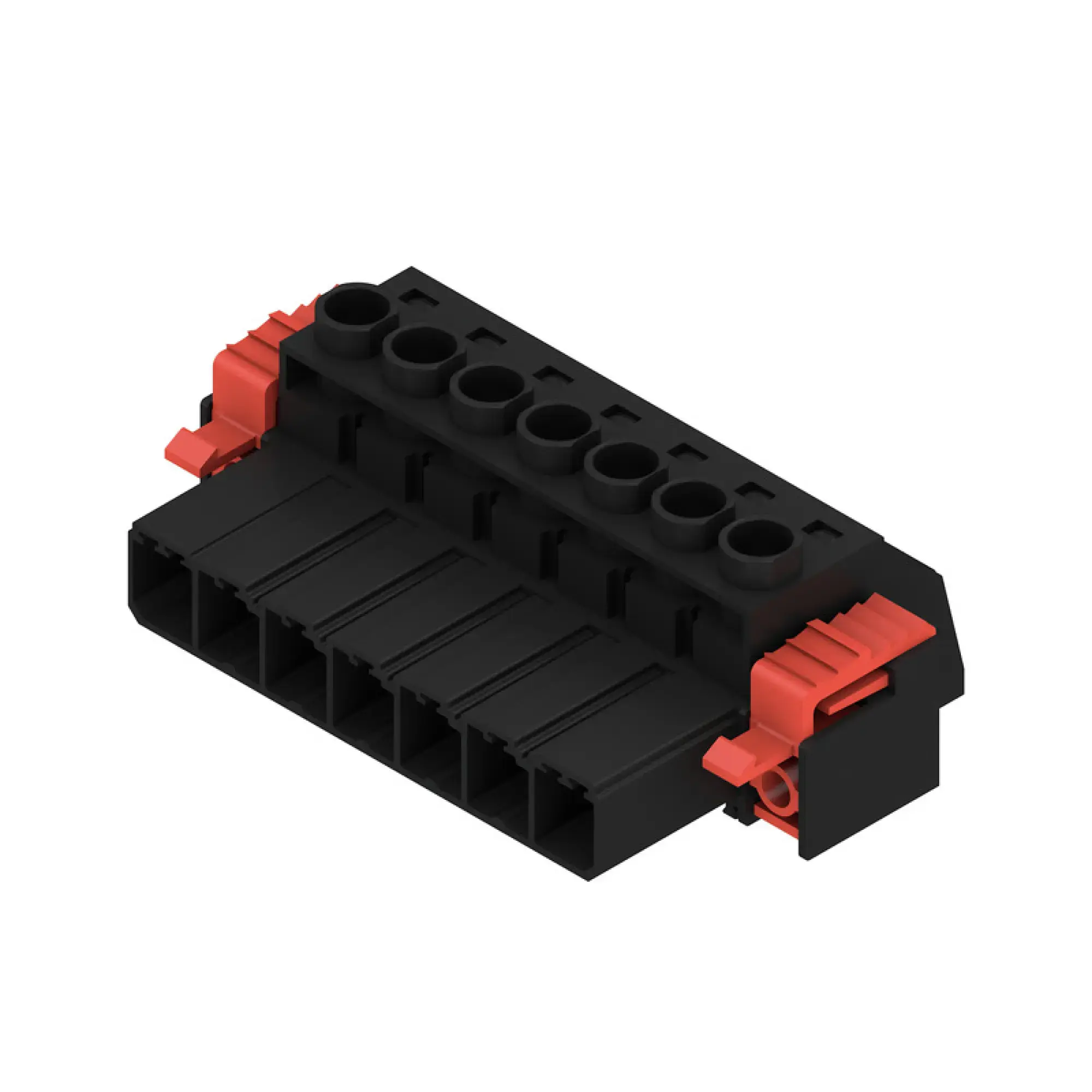 Weidmüller 1932120000 PCB connector (wire connection), 1000 V, 57 A, Pitch in mm: 7.62, 6 mm², Number of poles: 7, Clamping yoke connection, Box (img_001)