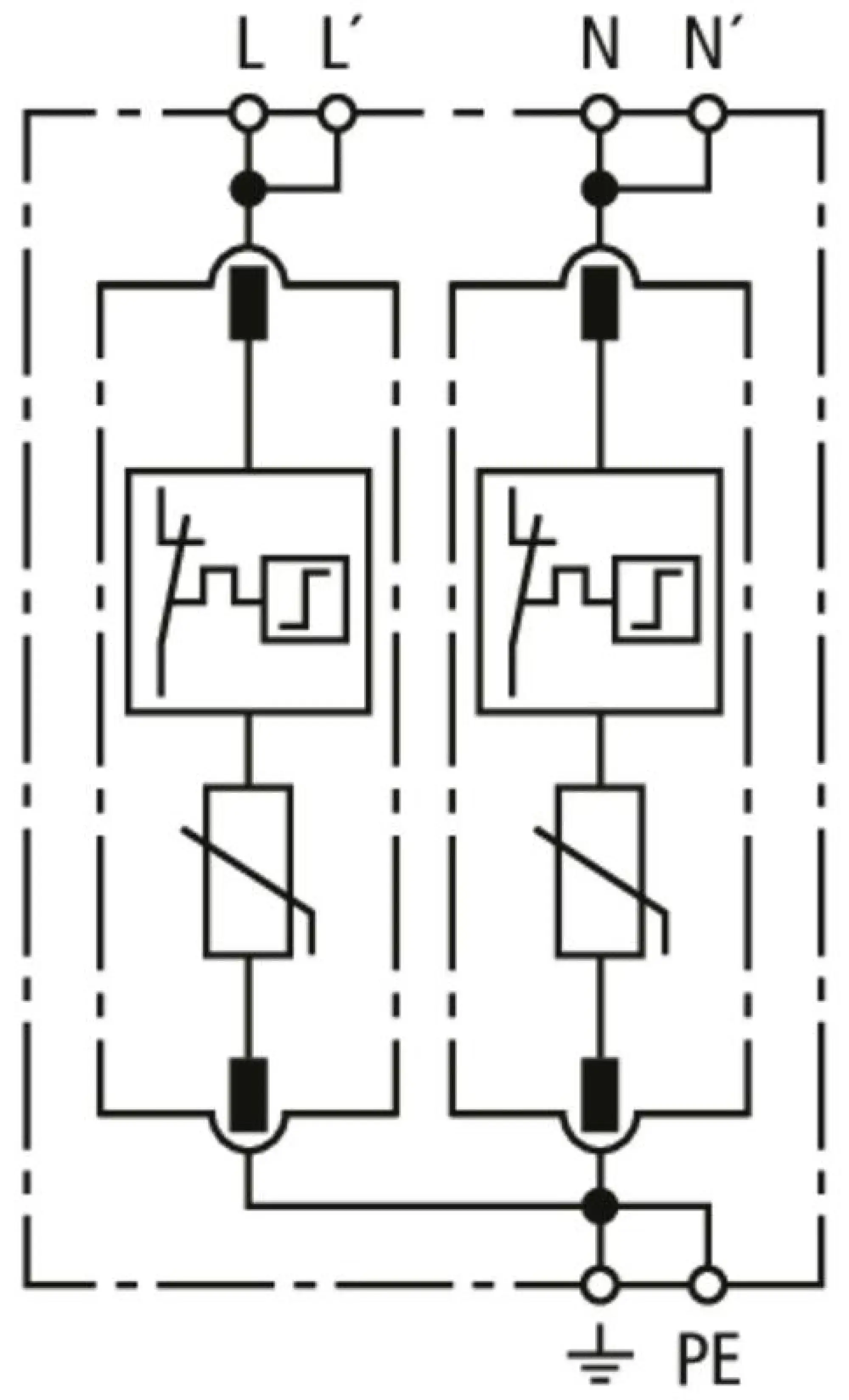 Dehn 943200 Ueberspannungsableiter Typ 2+3 DEHNguard MD 2-polig fuer TN-Systeme (img_003)