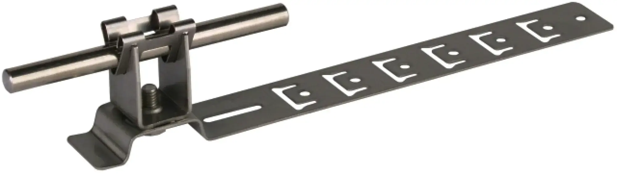 Dehn 206209 Roof conductor holder UNIgrip StSt H 20mm Rd 8mm w. embossed brace L 205mm (img_003)