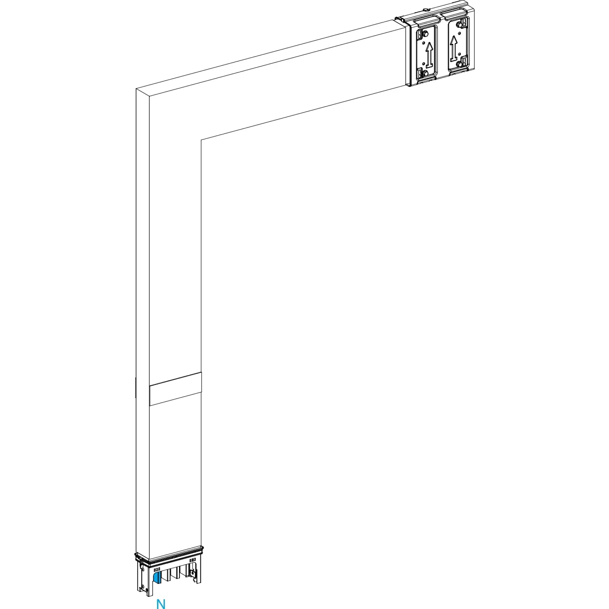 Schneider Electric KSA250DLF43F KSA Corner Element, 250A, flat PE external, selectable length, fire barrier (img_002)