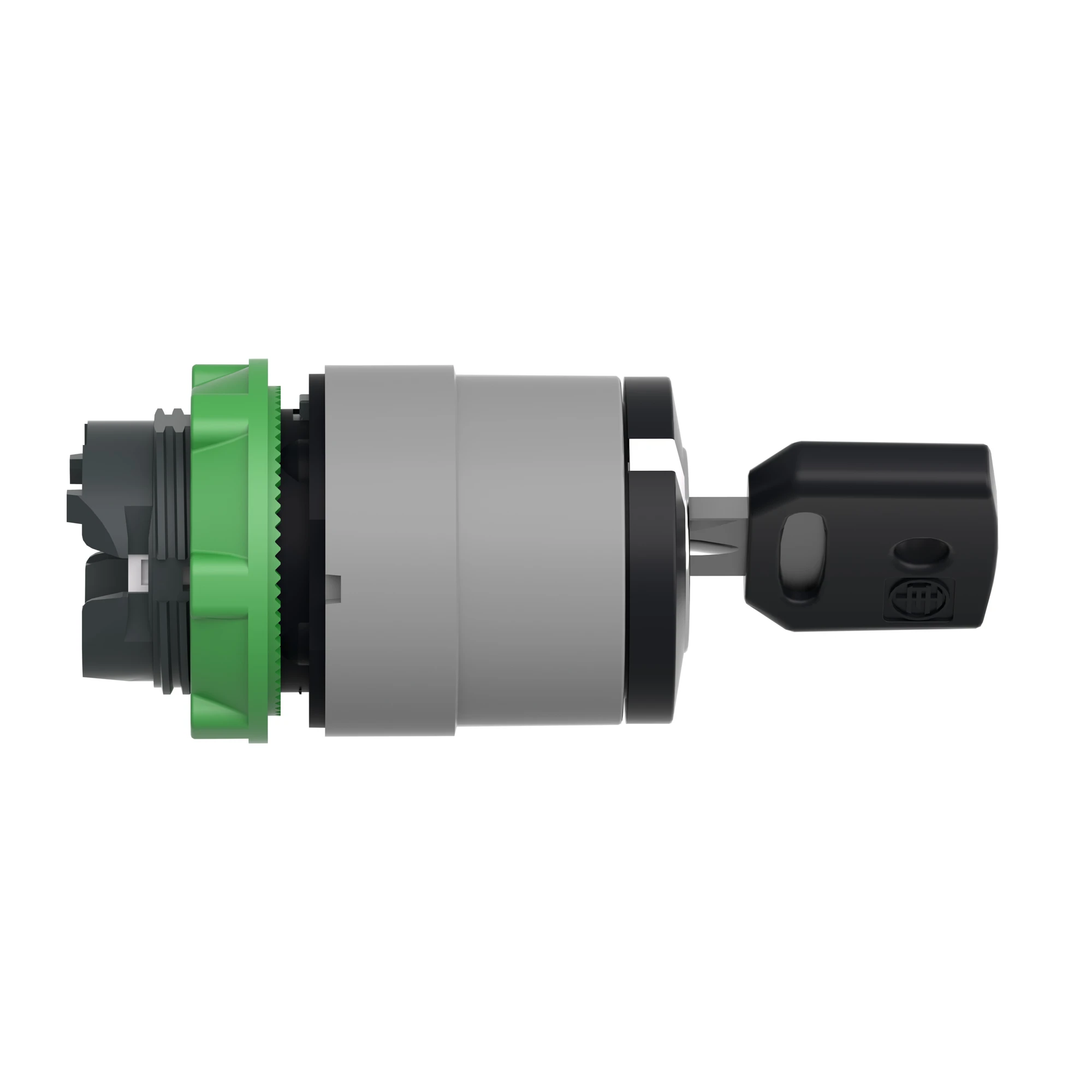 Schneider Electric ZB5AG4C0 Key switch, front element, Harmony XB5, plastic, 22mm, light grey, black, 2 positions, latching (img_002)