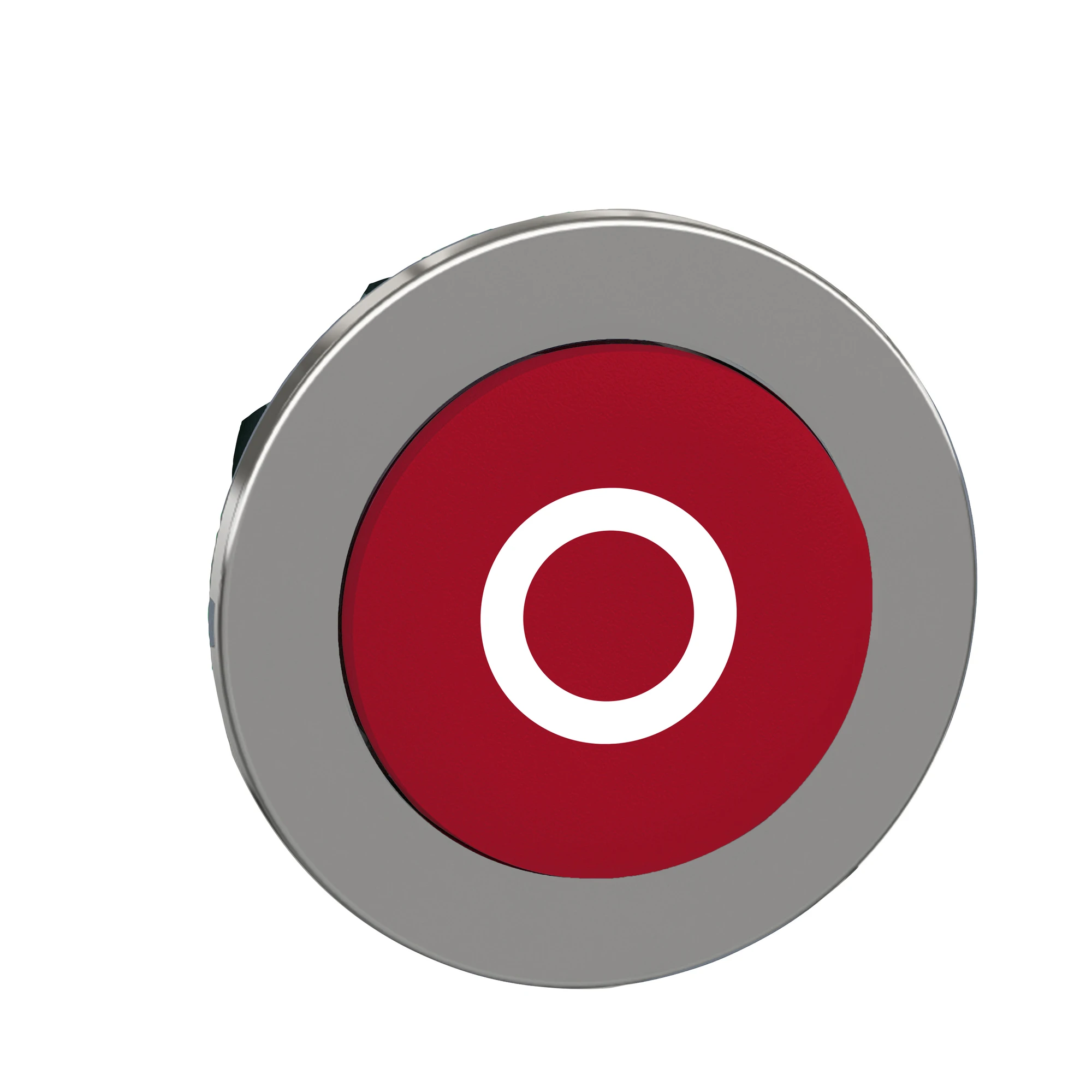 Schneider Electric ZB4FL432 Pushbutton, Front Element, Harmony XB4F, Metal, 30mm, Red, Projecting, Labeled O, Momentary (img_001)