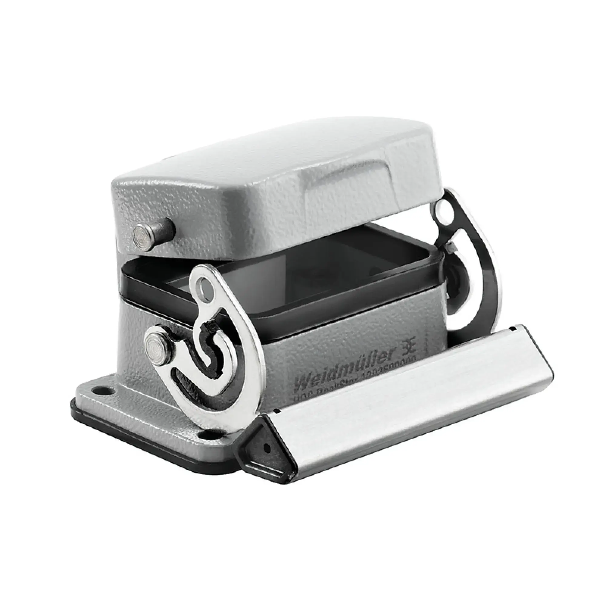 Weidmüller 1202500000 Housing (industry plug-in connectors), Bulkhead housing, End-locking clamp, lower side, End-locking clamp not replaceable, Size: 3, IP65 (in plugged c (img_001) Weidmüller 1202500000 Housing (industry plug-in connectors), Bulkhead housing, End-locking clamp, lower side, End-locking clamp not replaceable, Size: 3, IP65 (in plugged c (img_001)