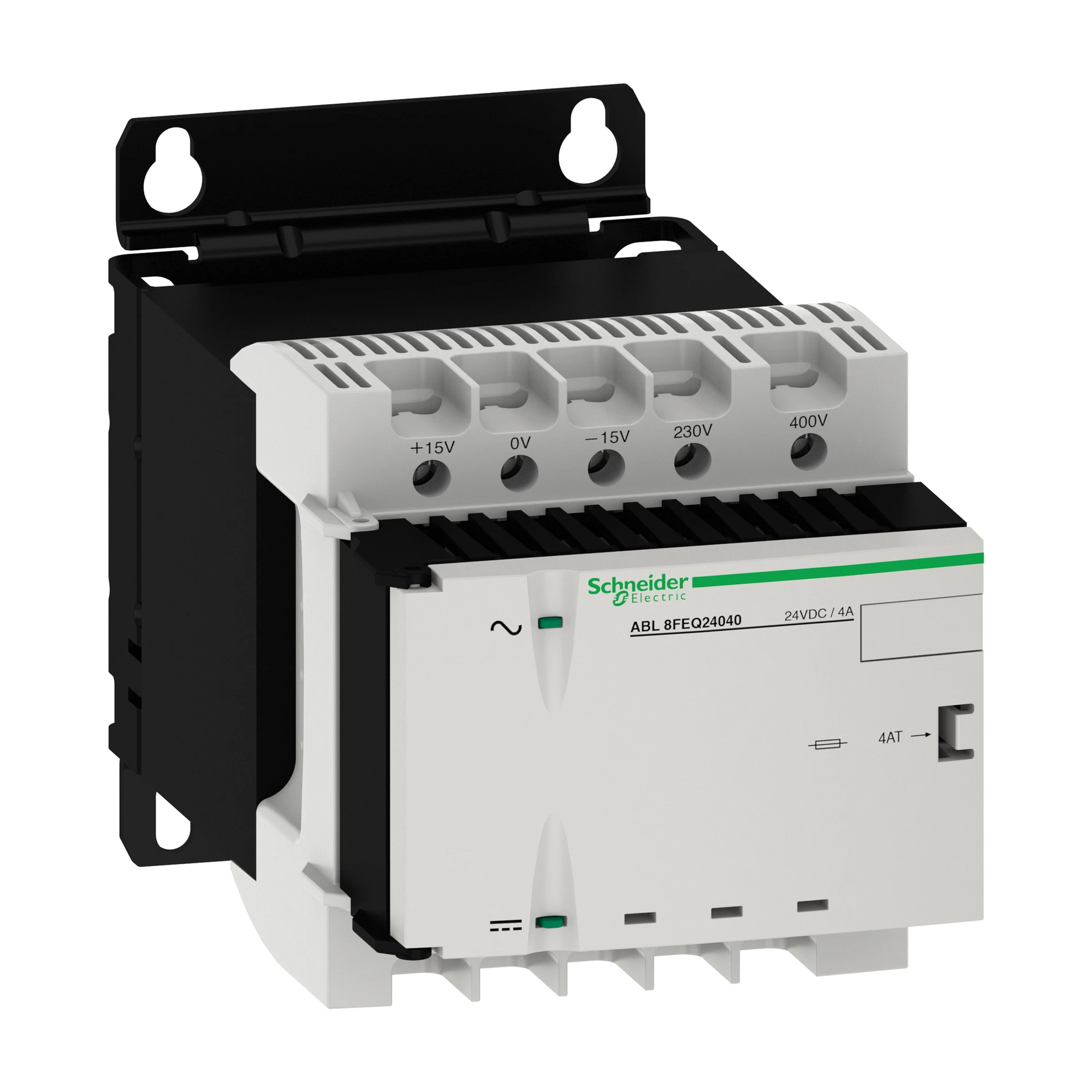 Schneider Electric ABL8FEQ24040 Power Supply, Modicon ABL8, Rectified, Filtered, 1-/2-Phase, 230-400V AC, 24V DC, 4A, 96W (img_001)