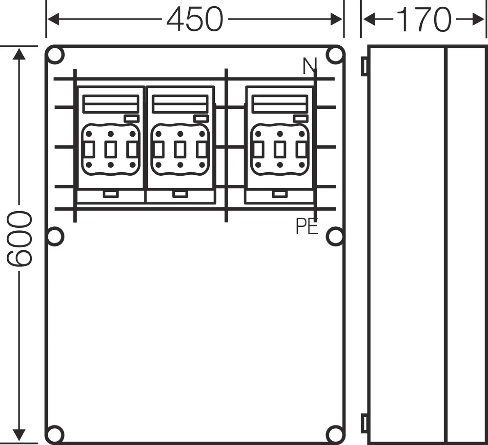 Hensel 20001426 Mi-NH-Sicherungslasttrennschaltergehäuse 3x3x NH00, a. Sammelschine, 250A,5p. Mi 6665 (img_003)