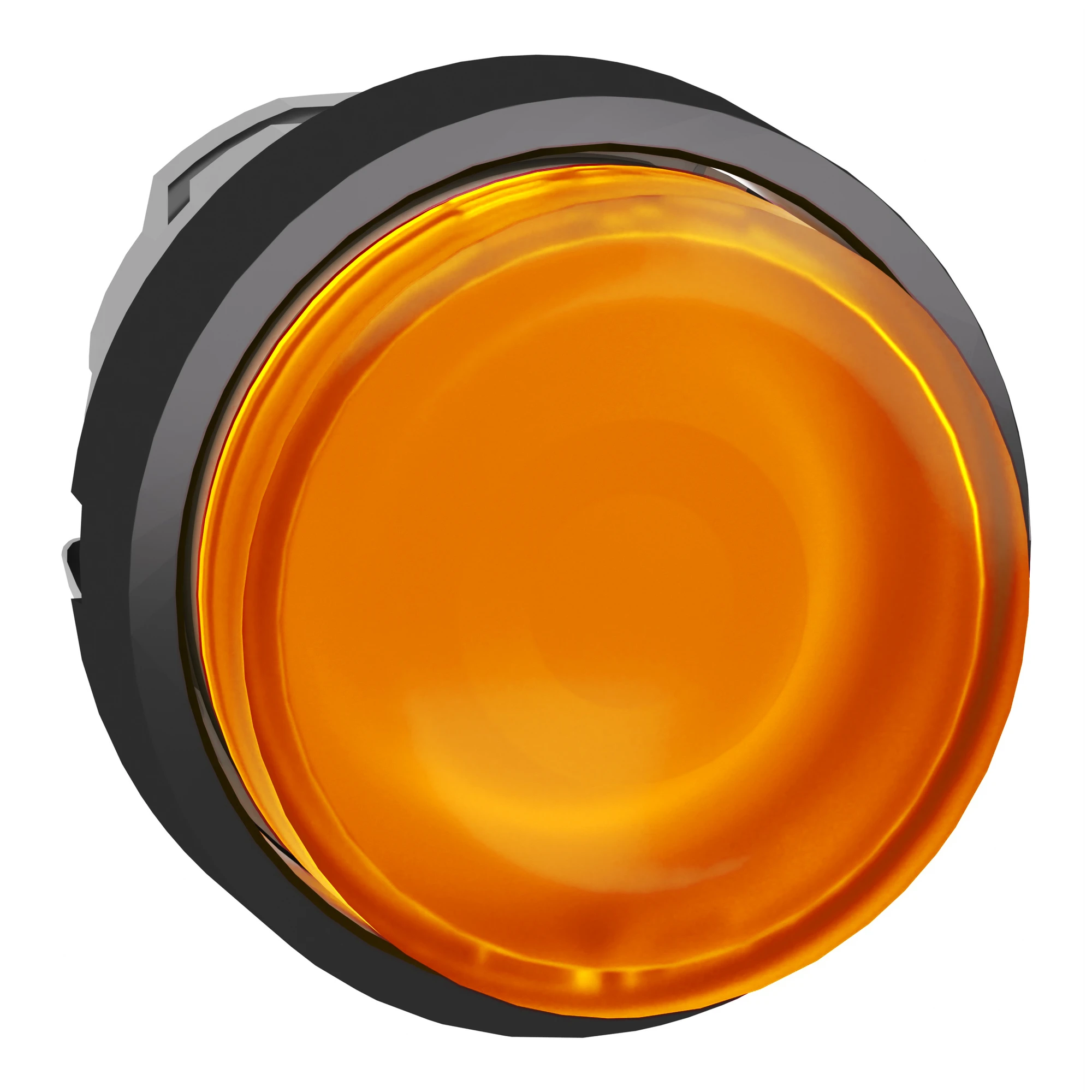 Schneider Electric ZB4BW1537 Leuchtdrucktaster, Frontelement, Harmony XB4, Metall schwarz, 22mm, orange, vorstehend, für universelle LED (img_001)