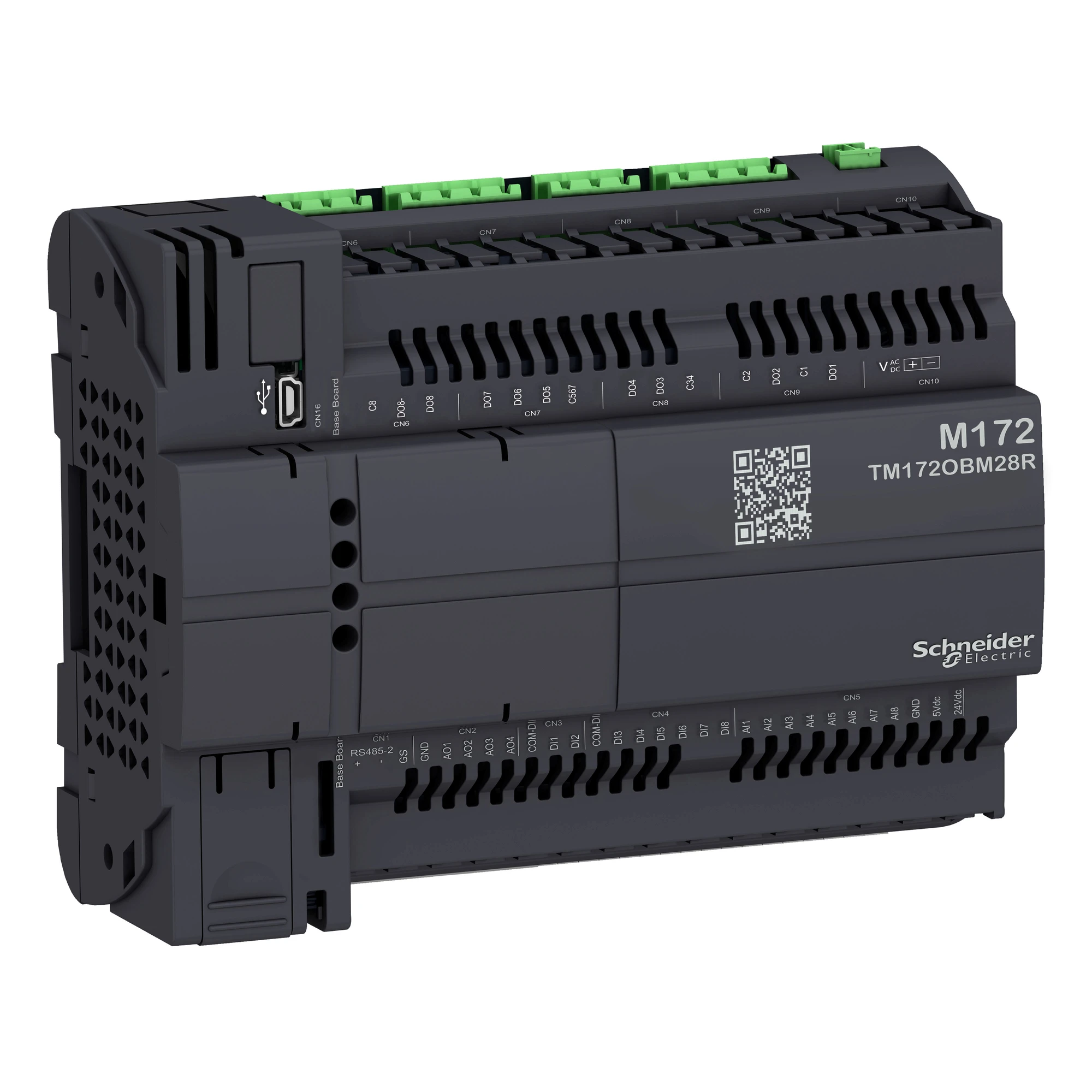 Schneider Electric TM172OBM28R PLC Control, Modicon M172 Optimized, 28 I/O, Ethernet, Modbus, BACnet, 24 VAC/DC (img_001)