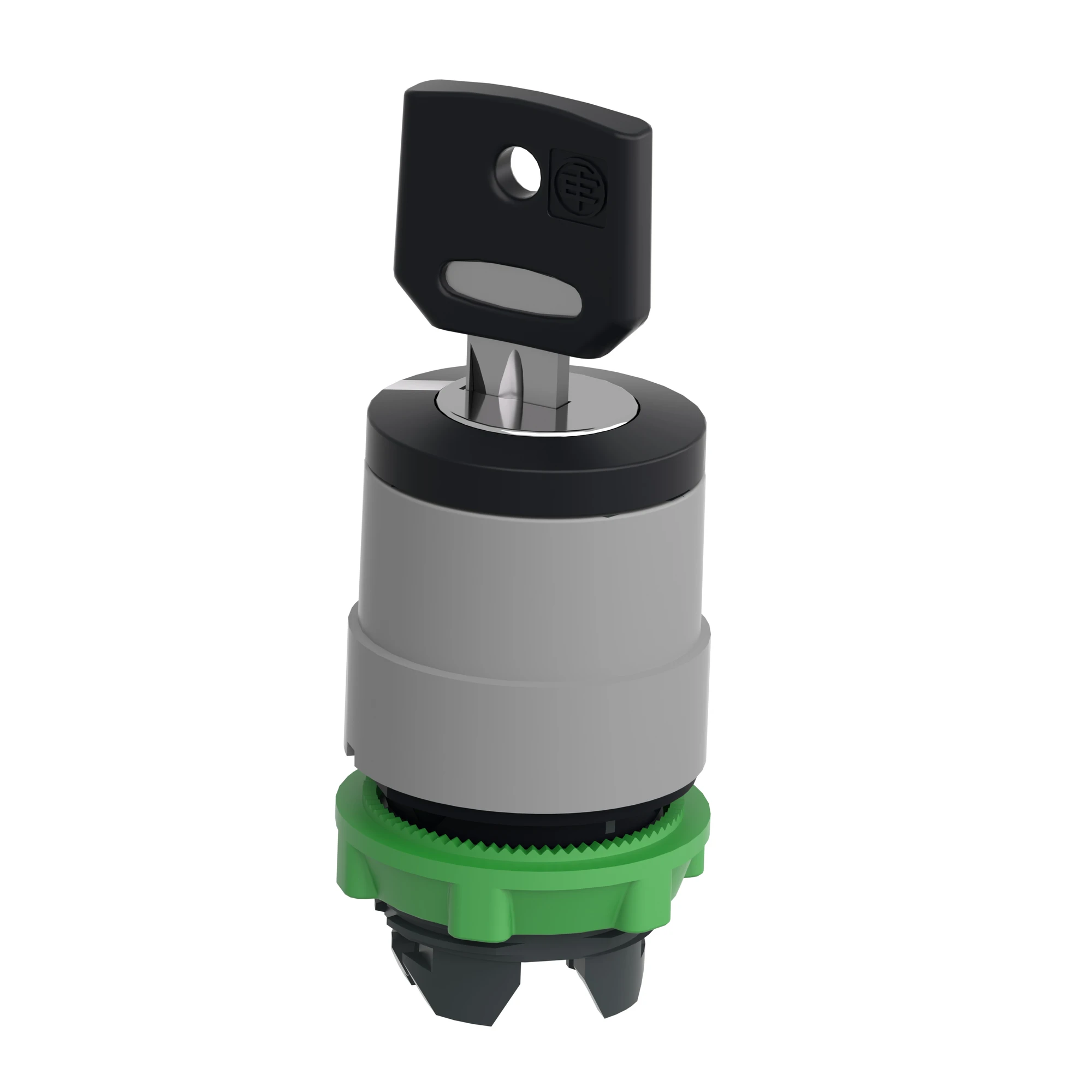 Schneider Electric ZB5AG4C0 Key switch, front element, Harmony XB5, plastic, 22mm, light grey, black, 2 positions, latching (img_003)