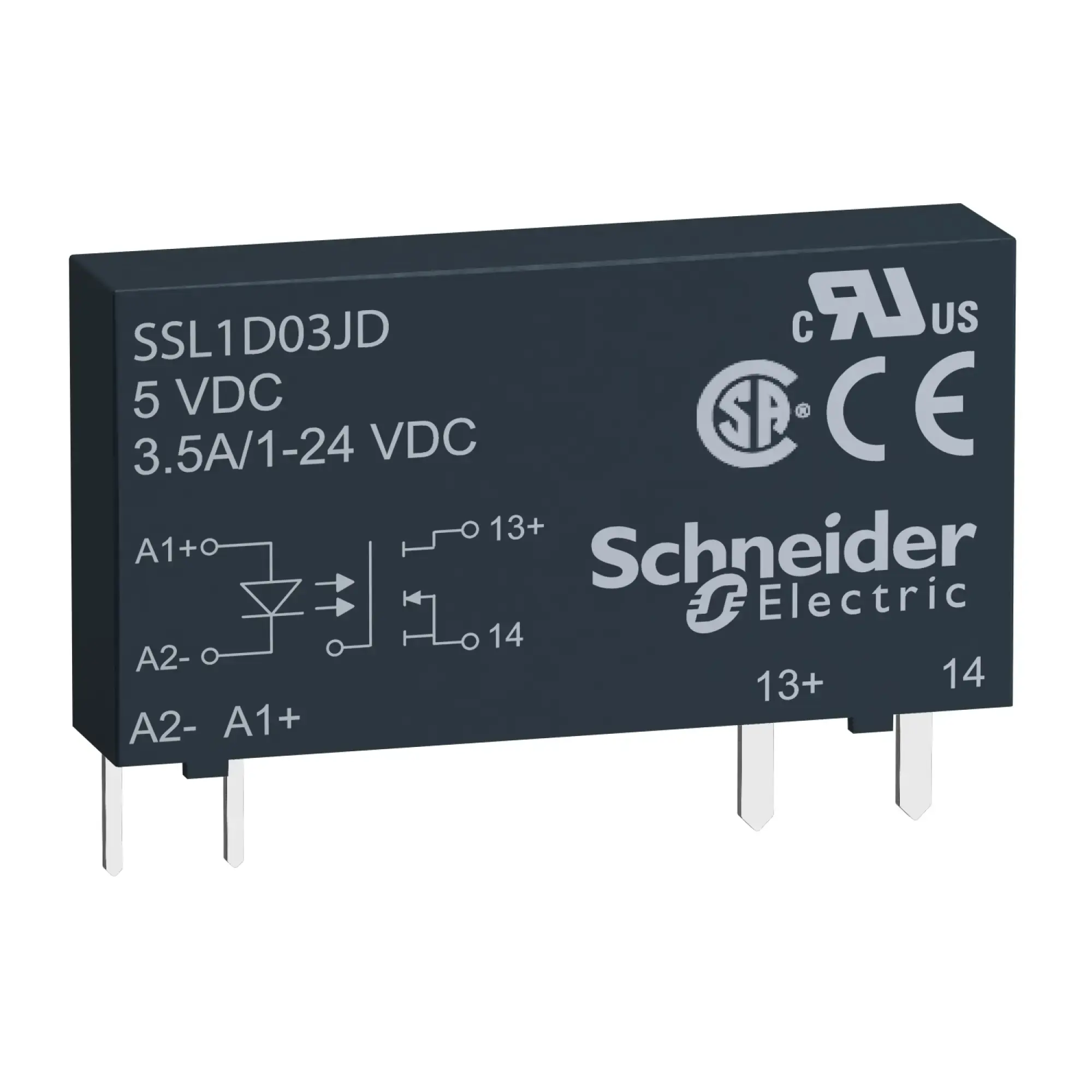 Schneider Electric SSL1D03JD Semiconductor relay, pluggable, I: 3-12 VDC, O: 1-24 VDC, 3.5 A (img_006)