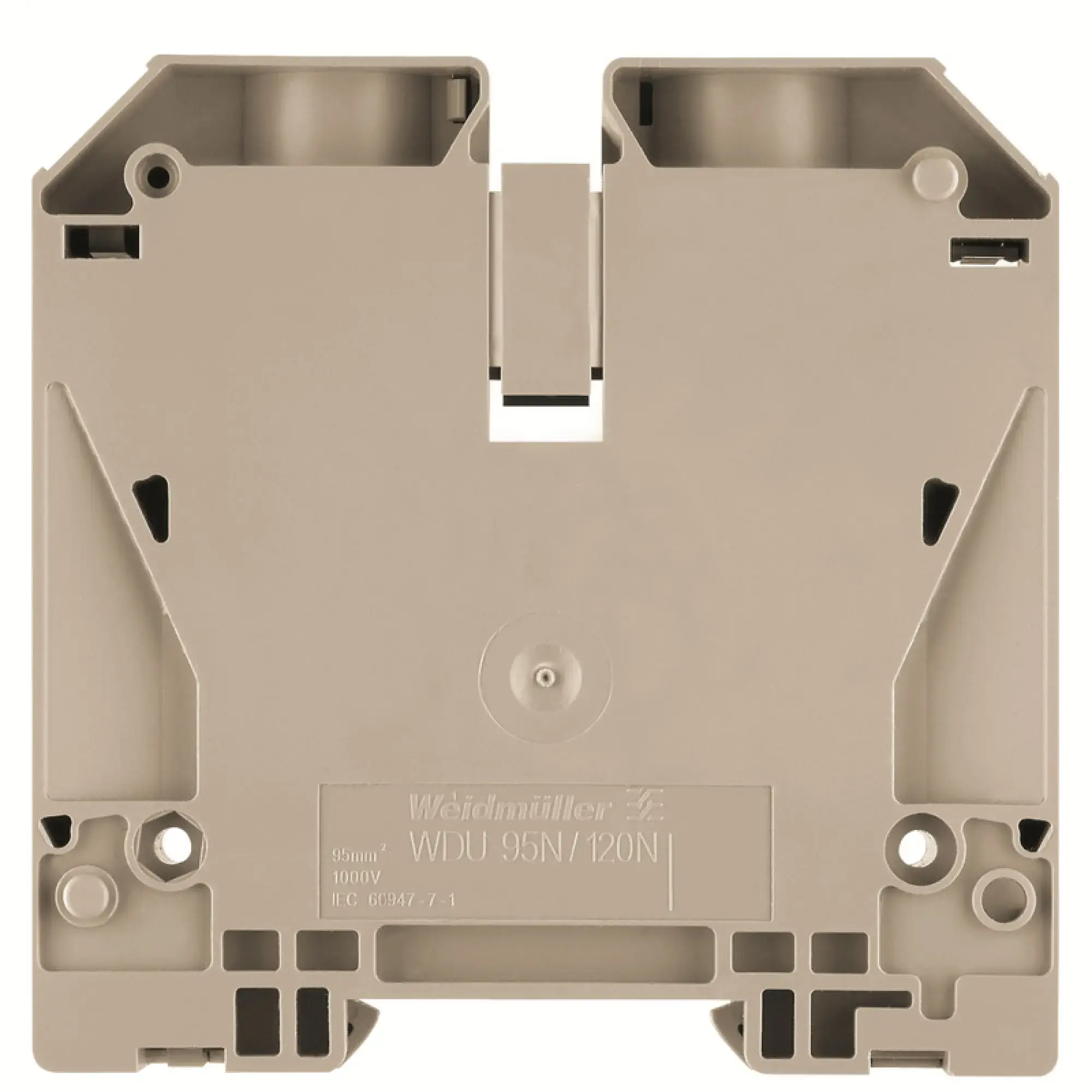 Weidmüller 1393430000 Feed-through terminal block, Screw connection, dark beige, 120 mm², 269 A, 1000 V, Number of connections: 2 (img_001) Weidmüller 1393430000 Feed-through terminal block, Screw connection, dark beige, 120 mm², 269 A, 1000 V, Number of connections: 2 (img_001)