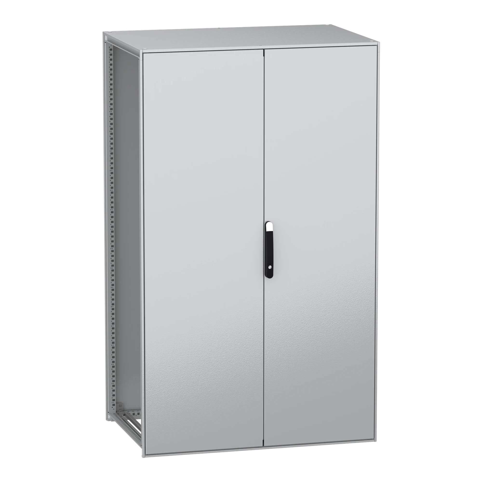 Schneider Electric NSYSFN2012802D Floor-standing enclosure, PanelSeT SFN, made of decarbonized steel, without mounting plate, assembled, 2000x1200x800mm, 2 doors, IP55 (img_001)