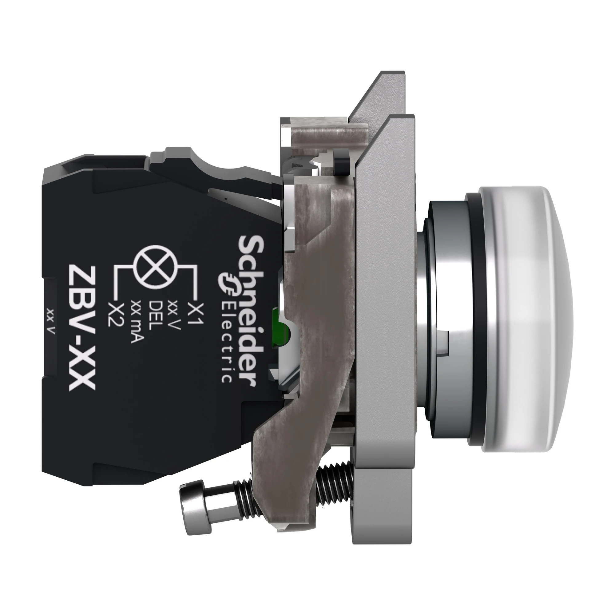 Schneider Electric XB4BVGM1T Signal Light, Harmony XB4, Metal, 22mm, White, incl. Universal LED Module with Protector, 110-240V AC (img_002) Schneider Electric XB4BVGM1T Signal Light, Harmony XB4, Metal, 22mm, White, incl. Universal LED Module with Protector, 110-240V AC (img_002)