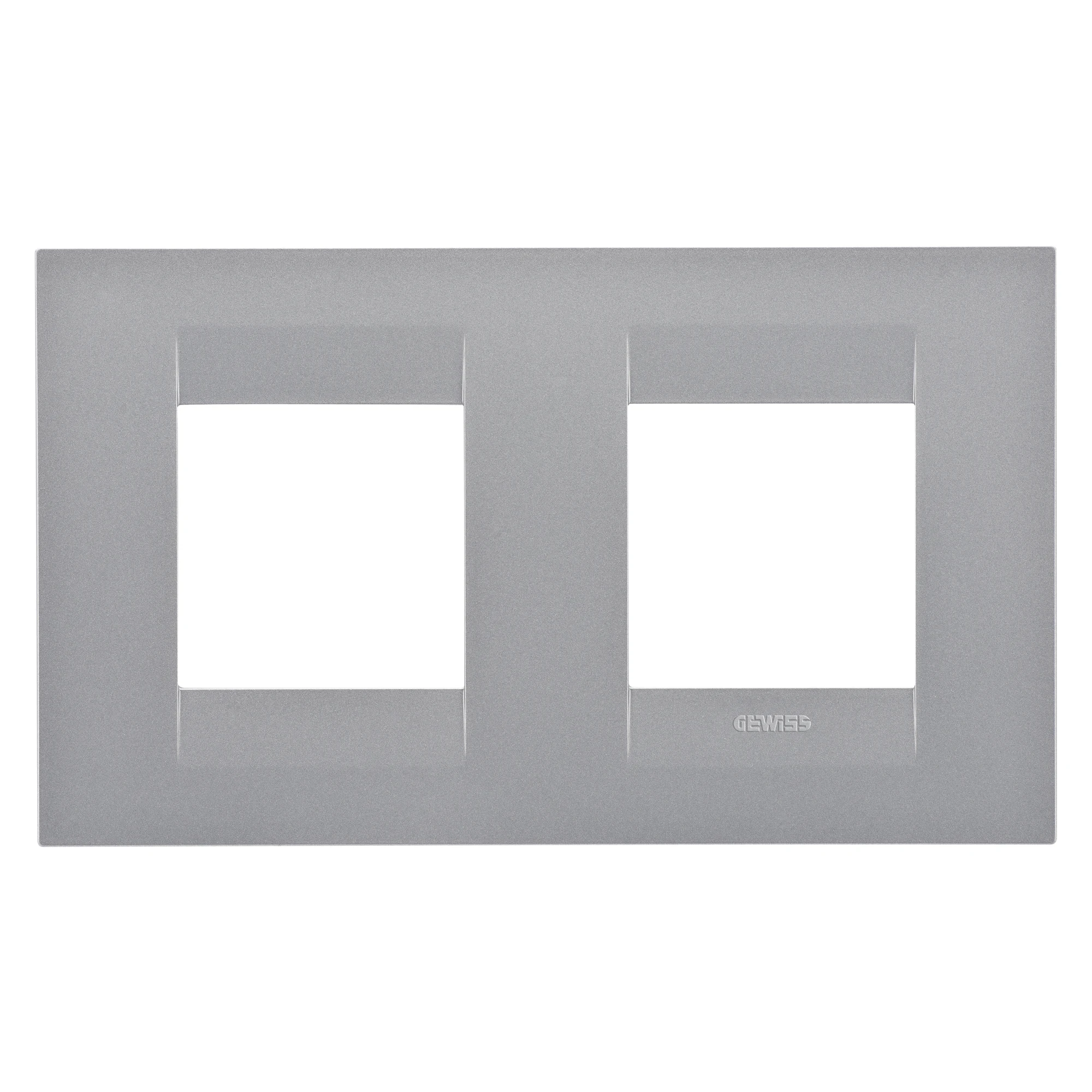 GEWISS GW16423VT GEO INTERNATIONAL PLATE - IN PAINTED TECHNOPOLYMER - 2+2 MODULES HORIZONTAL - TITANIUM - CHORUSMART (img_001) GEWISS GW16423VT GEO INTERNATIONAL PLATE - IN PAINTED TECHNOPOLYMER - 2+2 MODULES HORIZONTAL - TITANIUM - CHORUSMART (img_001)