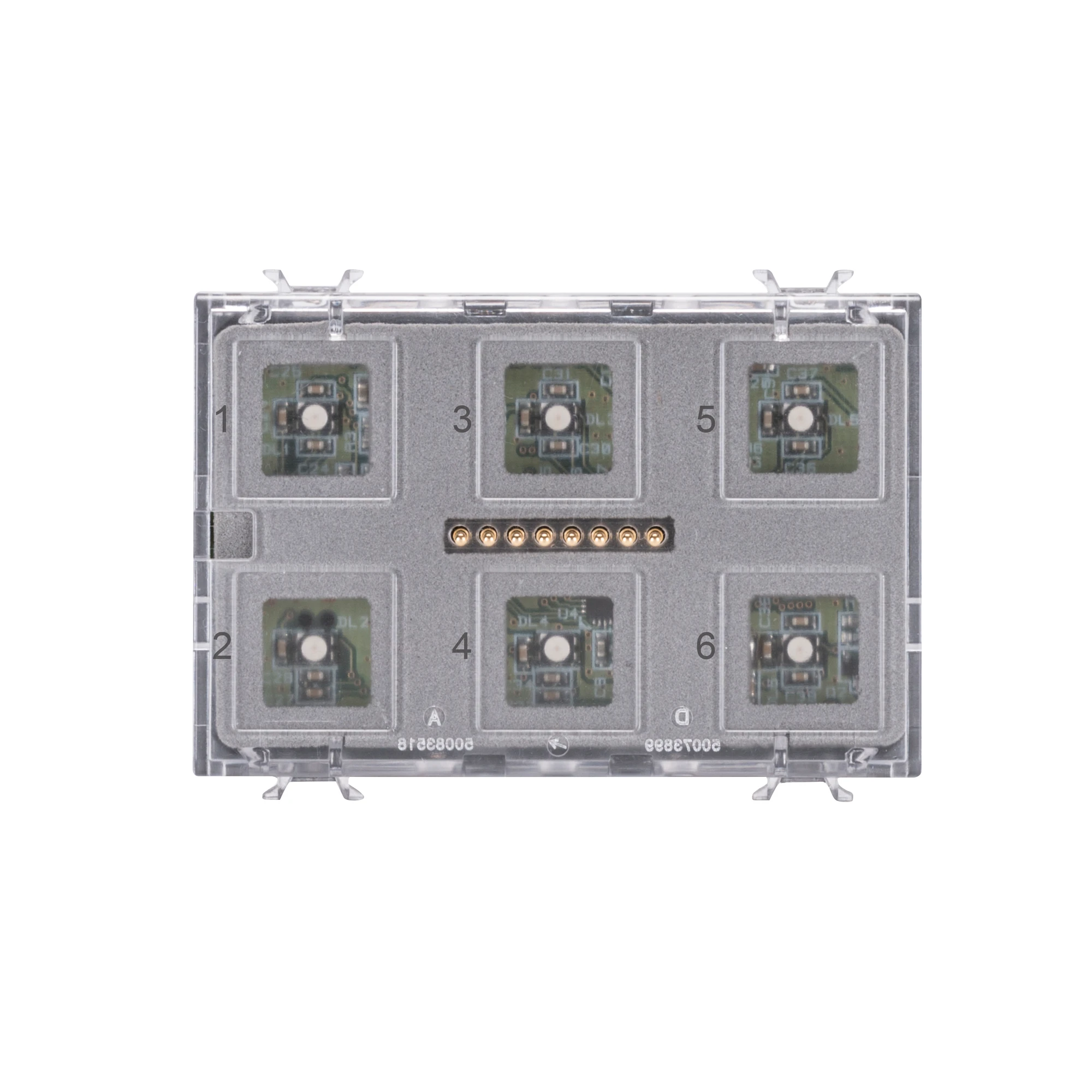 GEWISS GWA9421 KNX Tastmodul 6 Kanaele fuer ICE Touch mit austauschbaren Symbolen (img_001)