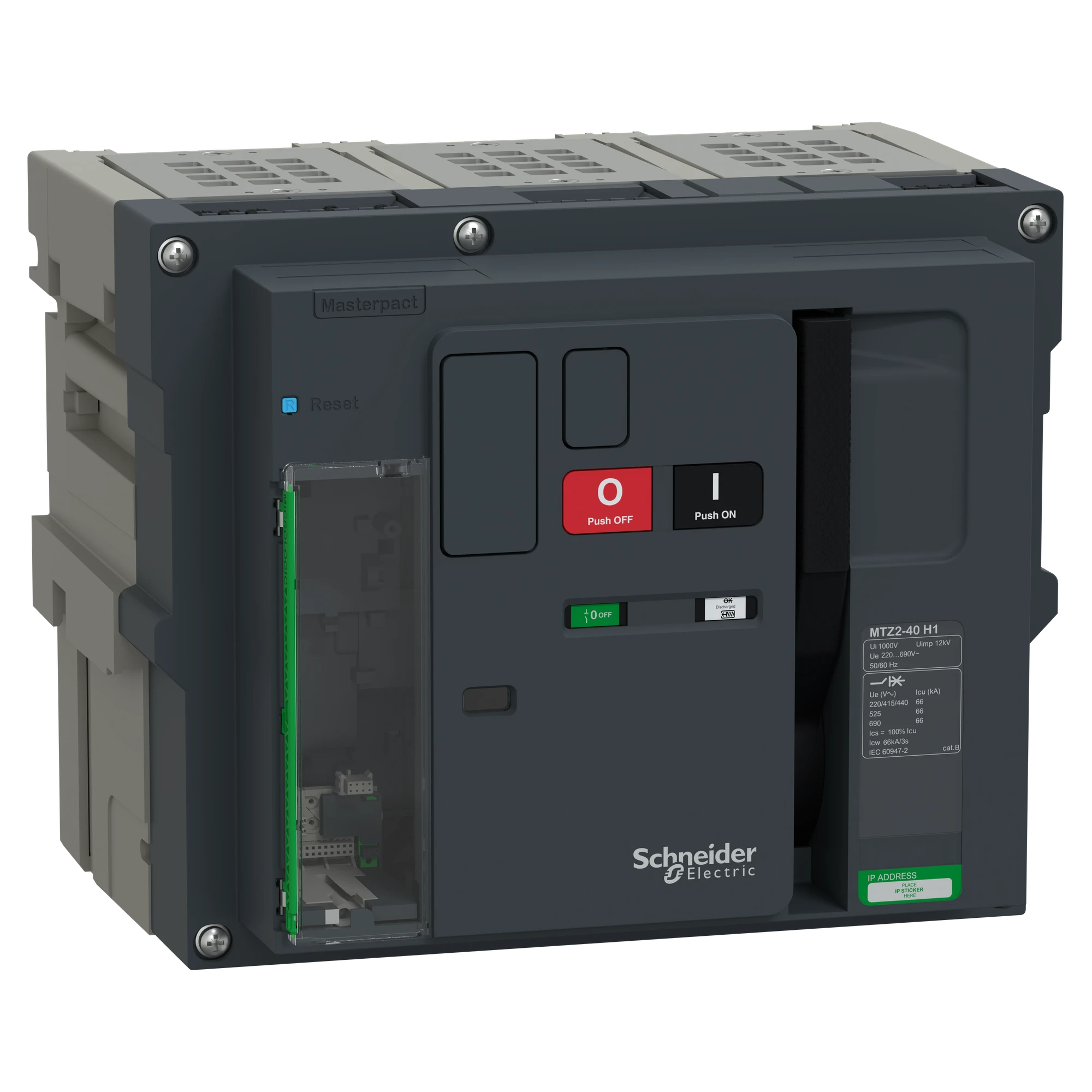 Schneider Electric LV948322 MasterPacT MTZ2 40 4000A H1 66kA/440VAC (Icu) 3P Grundschalter Einschub für MicroLogic Active (img_001) Schneider Electric LV948322 MasterPacT MTZ2 40 4000A H1 66kA/440VAC (Icu) 3P Grundschalter Einschub für MicroLogic Active (img_001)