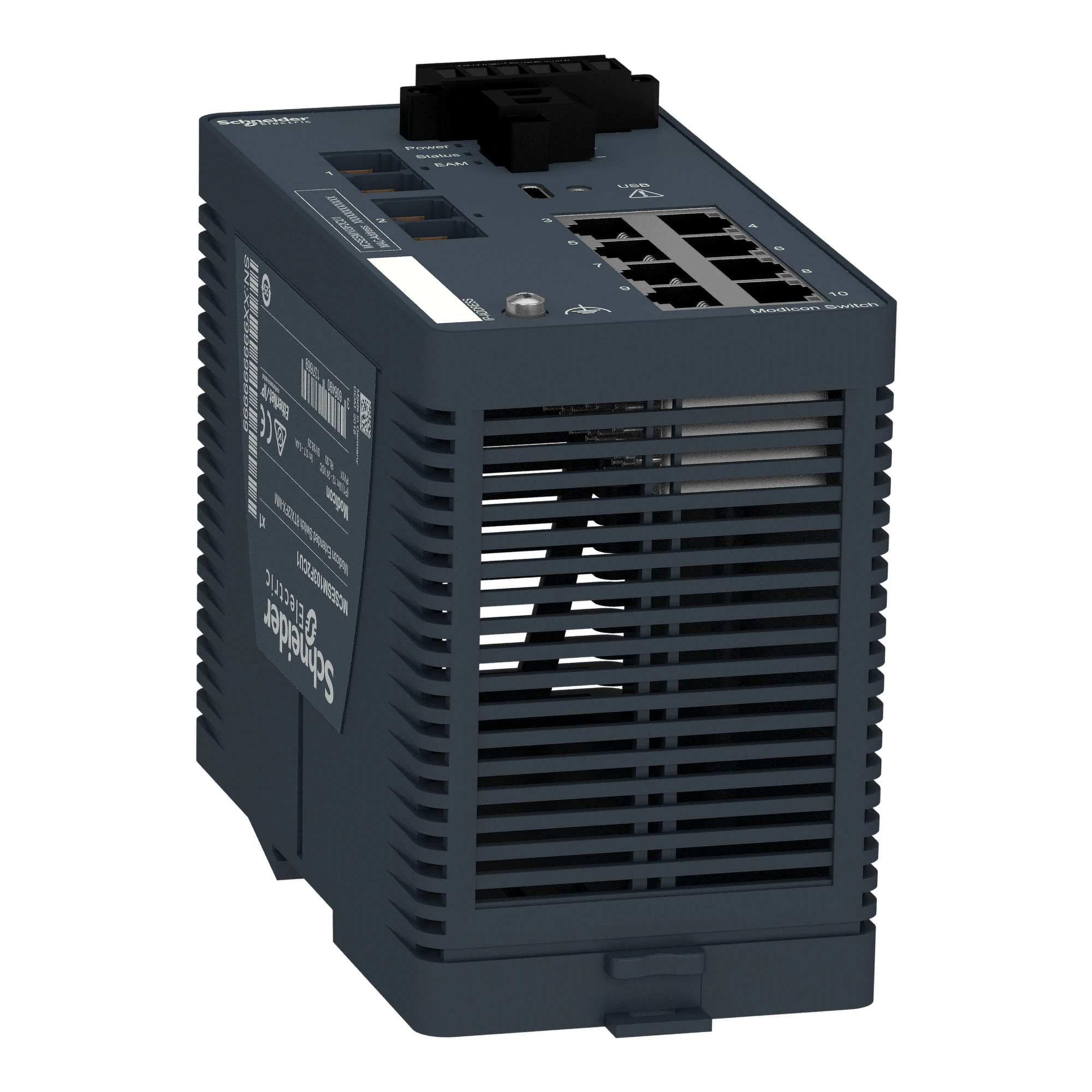 Schneider Electric MCSESM103F2CU1 Modicon Extended Managed Switch, 8 Ports for Copper (8TX 10/100 Mbps) + 2 for Multimode Fiber (2FX-MM 100 Mbps) (img_006) Schneider Electric MCSESM103F2CU1 Modicon Extended Managed Switch, 8 Ports for Copper (8TX 10/100 Mbps) + 2 for Multimode Fiber (2FX-MM 100 Mbps) (img_006)