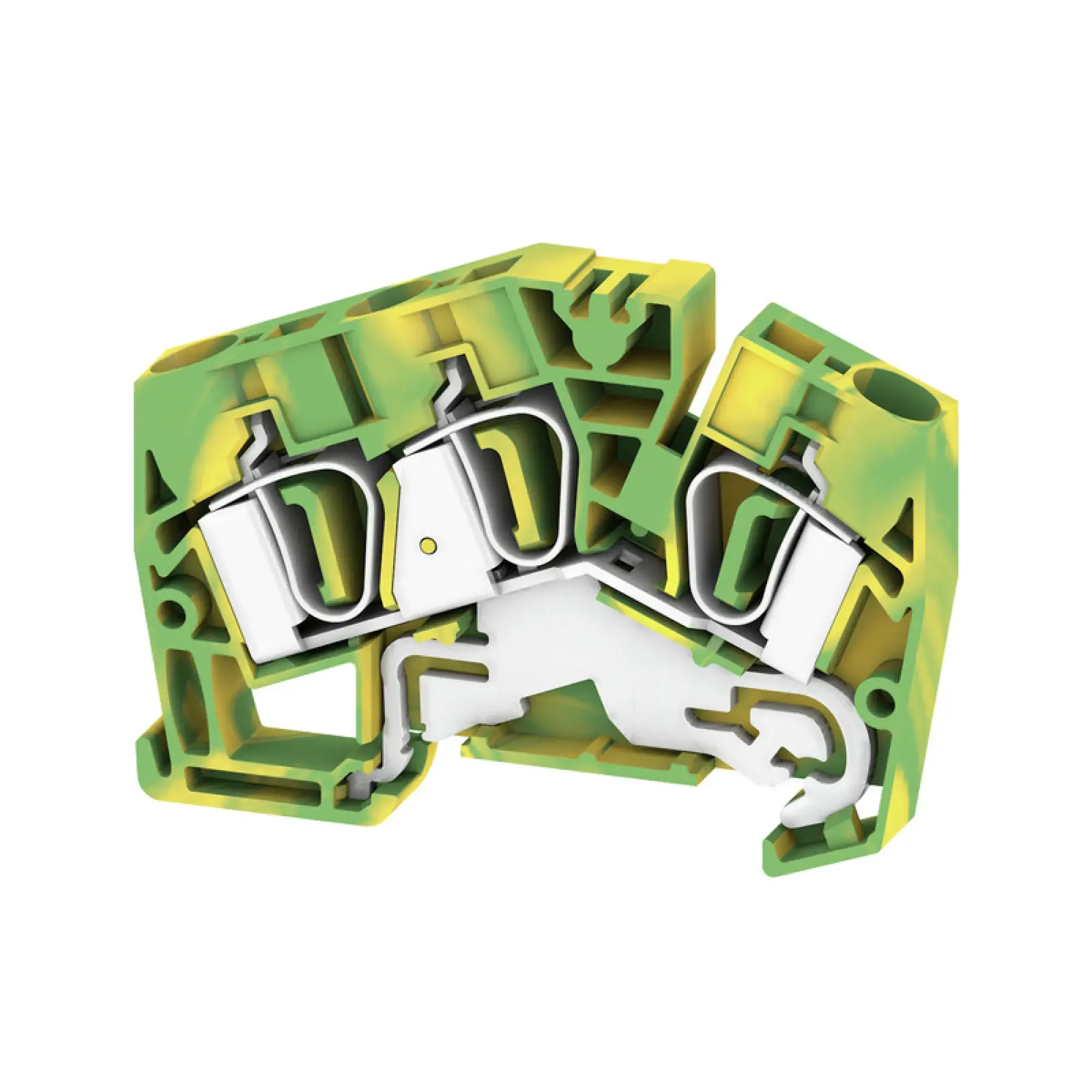 Weidmüller 1771360000 PE terminal, Tension-clamp connection, Green/yellow, 6 mm², 800 V, Number of connections: 3, Number of levels: 1, TS 35, V-0, Wemid (img_001) Weidmüller 1771360000 PE terminal, Tension-clamp connection, Green/yellow, 6 mm², 800 V, Number of connections: 3, Number of levels: 1, TS 35, V-0, Wemid (img_001)