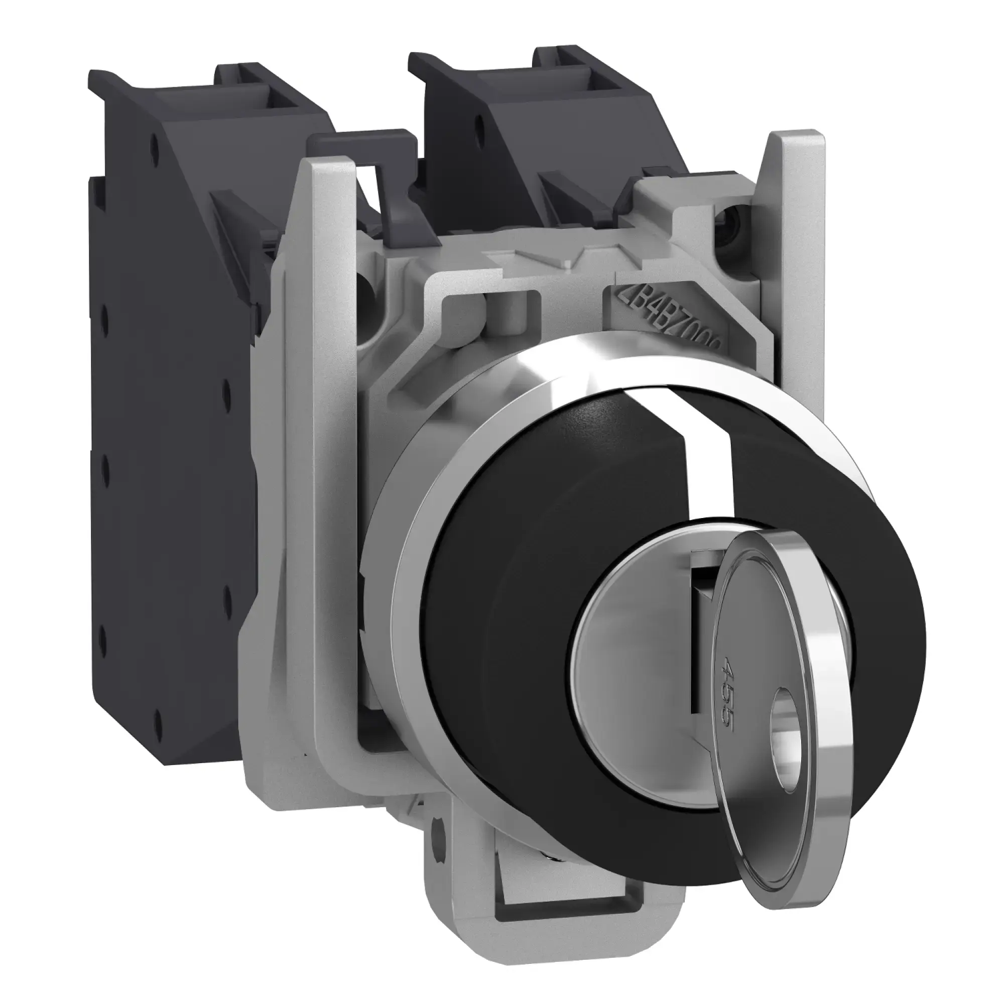 Schneider Electric XB4BG03 Key switch, Harmony XB4, metal, 22mm, black, 3 positions, latching, Ronis 455, 2S (img_010)